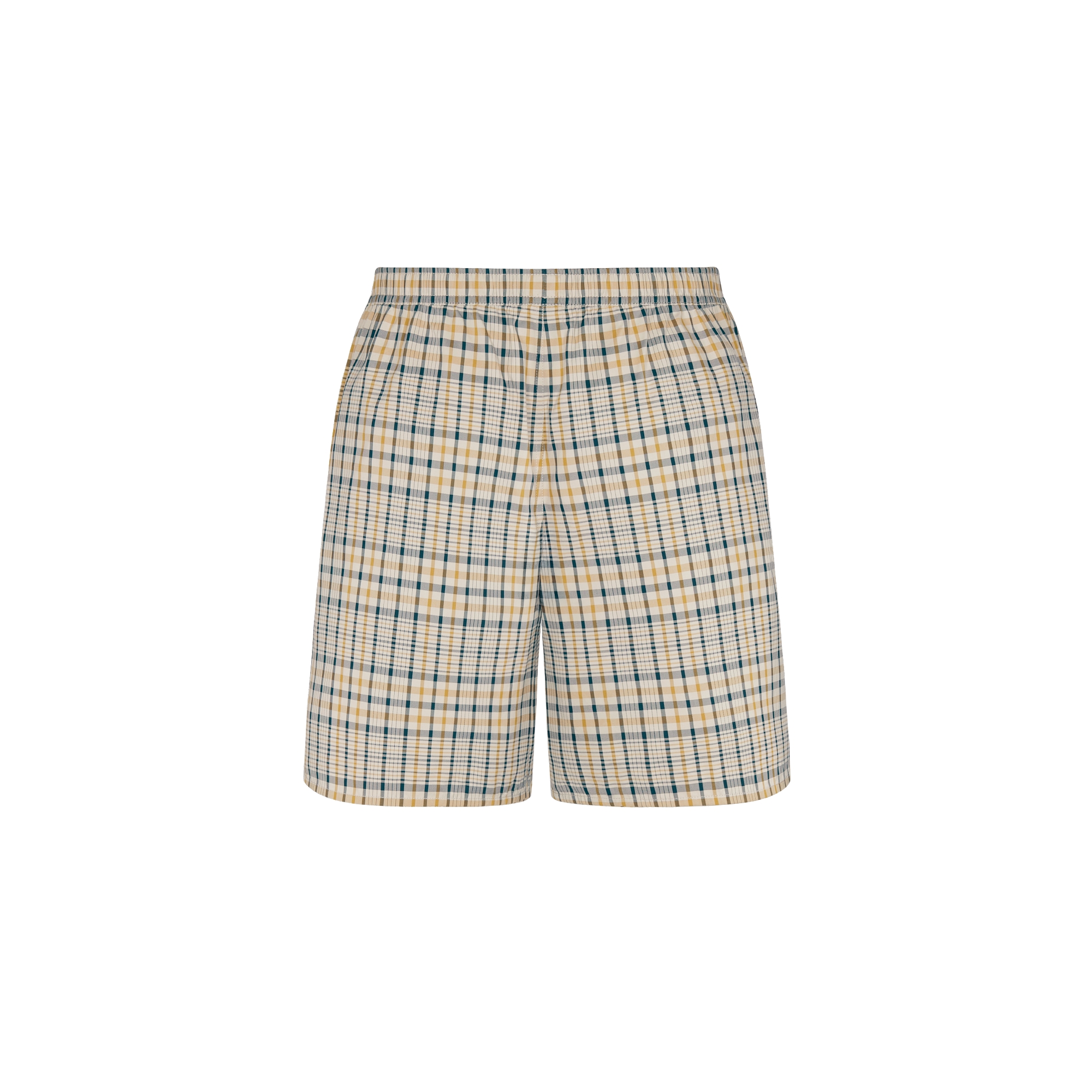 Shorts Beige Tartan Cotton Blend E08