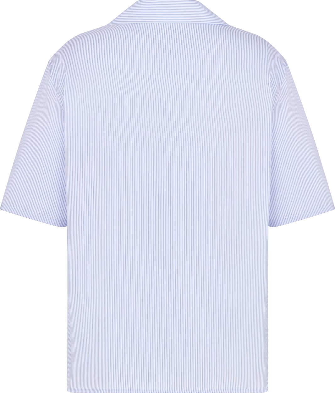 Chemise Christian Dior Couture ?� manches courtes Popeline de coton et de soie blancs ?� rayures 