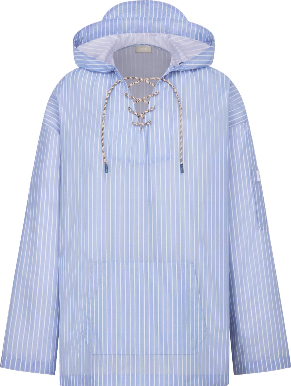 Hooded Shirt Blue Parley Ocean Plastic Technical Taffeta DIOR