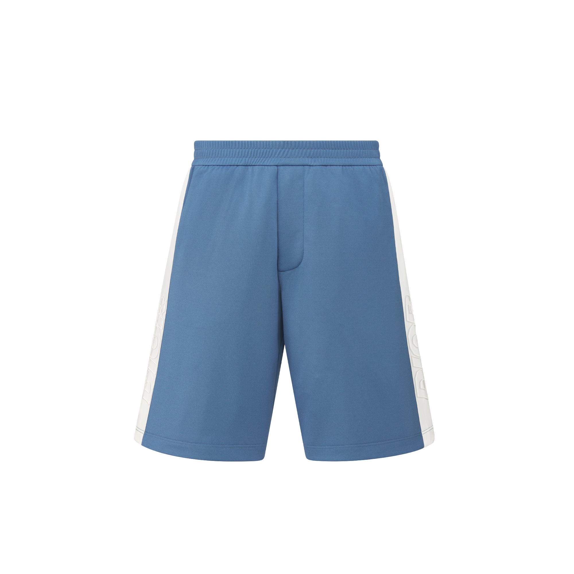 DIOR AND PARLEY Track Shorts Blue and White Parley Ocean Plastic® Cotton-Blend Jersey E01
