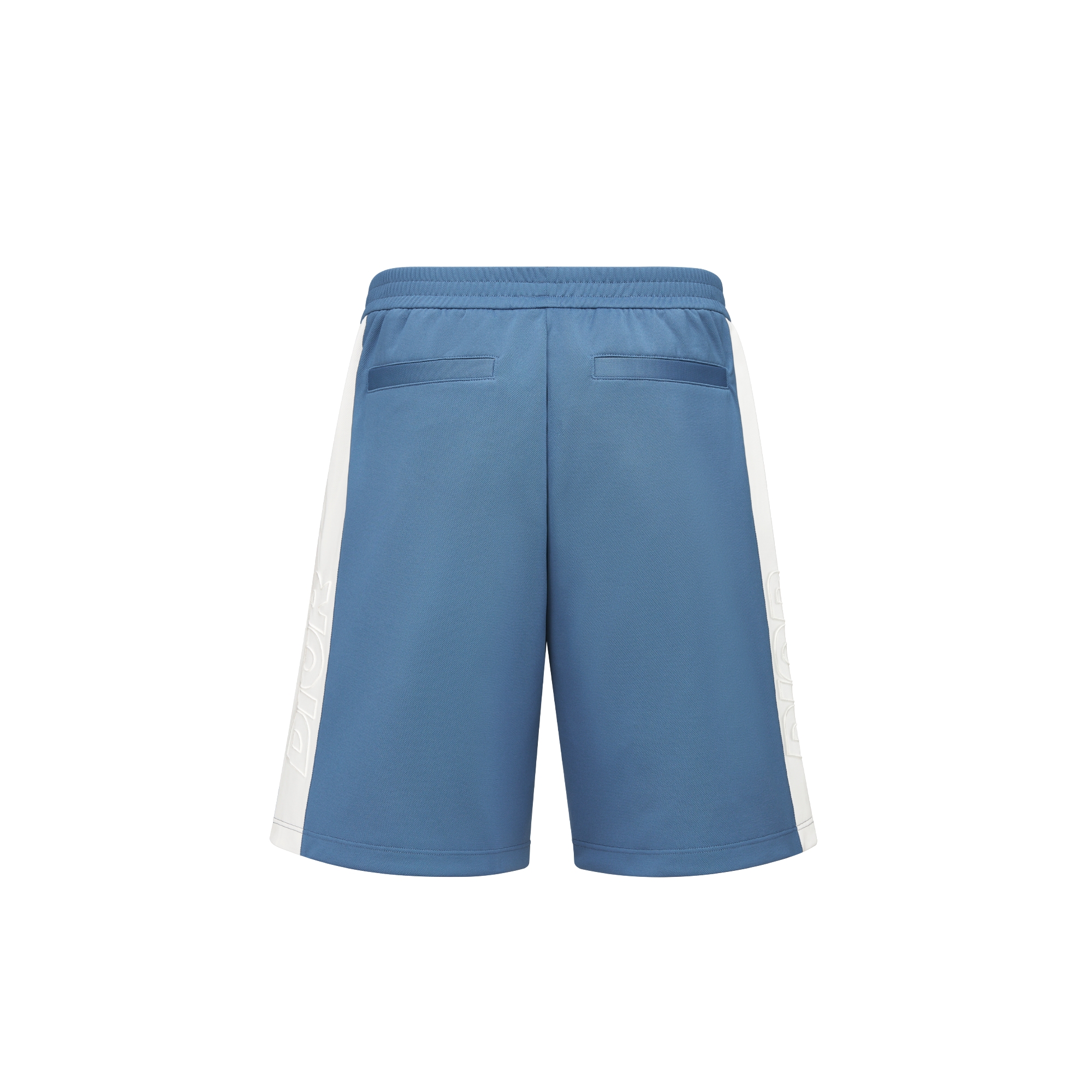 DIOR AND PARLEY Track Shorts Blue and White Parley Ocean Plastic® Cotton-Blend Jersey E08