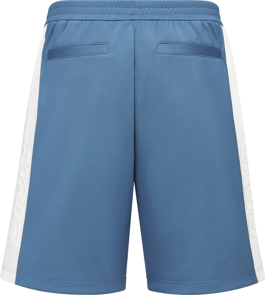 Short de survetement DIOR AND PARLEY Jersey de coton melange Parley Ocean Plastic bleu et blanc DIOR