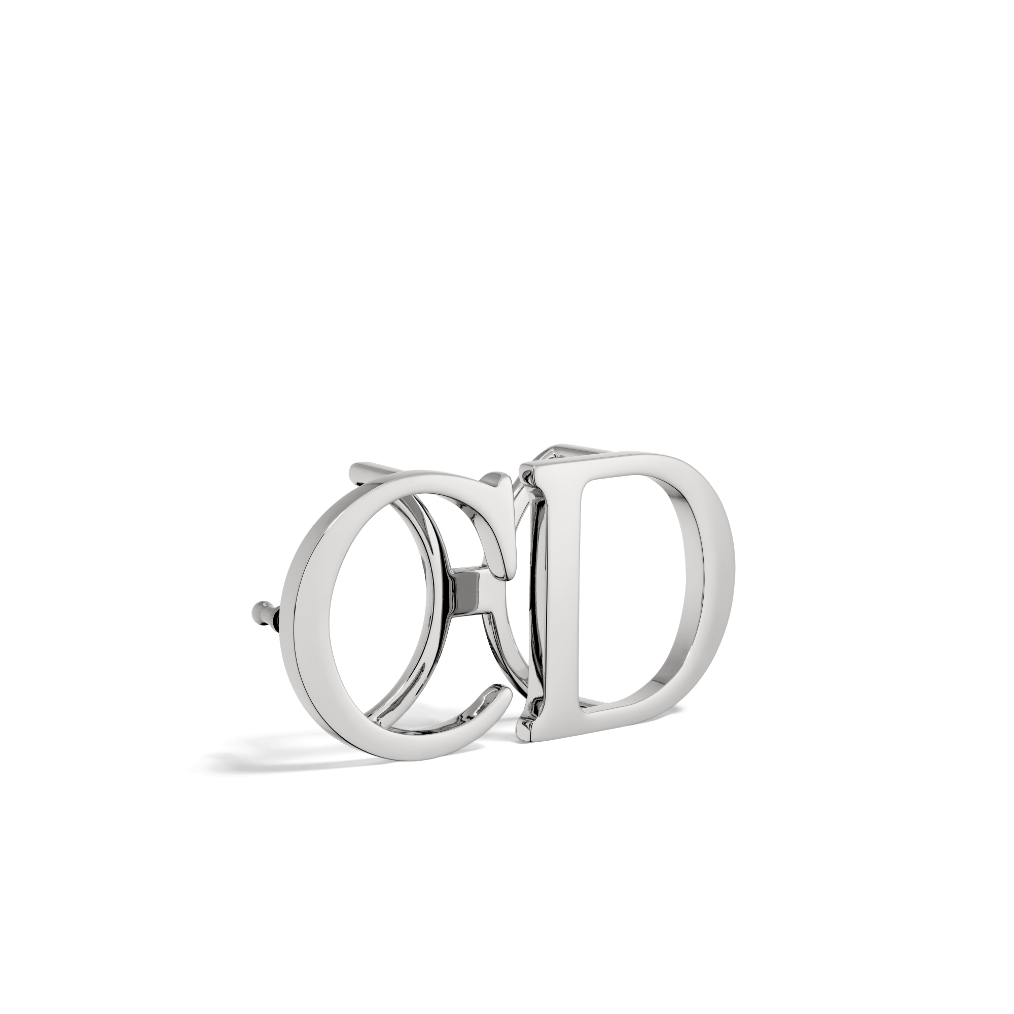 CD Belt Buckle Palladium-Finish Brass, 35 MM E03