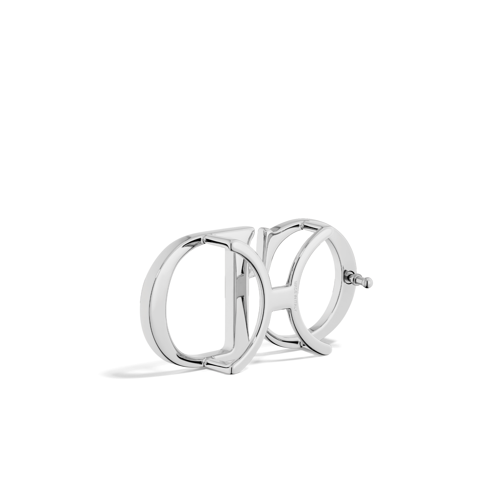 CD Belt Buckle Palladium-Finish Brass, 35 MM E05