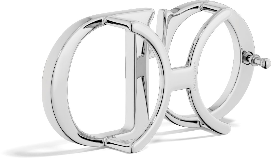 CD Belt Buckle Three quarter back view