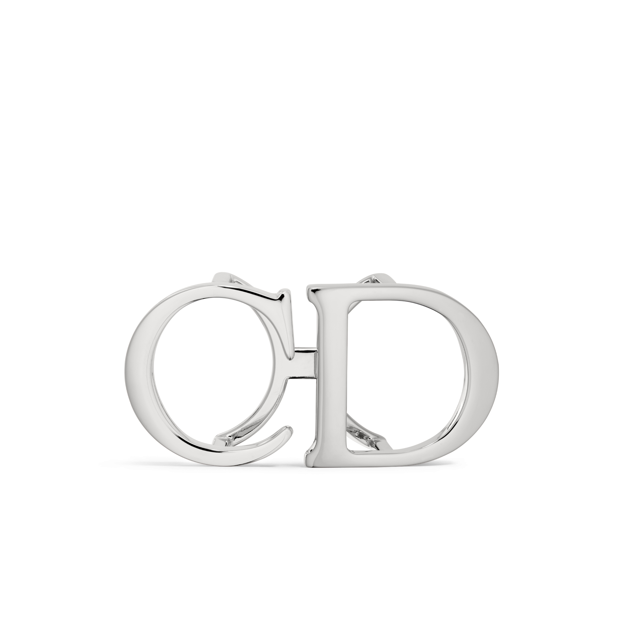 CD Belt Buckle Palladium-Finish Brass, 35 MM E06