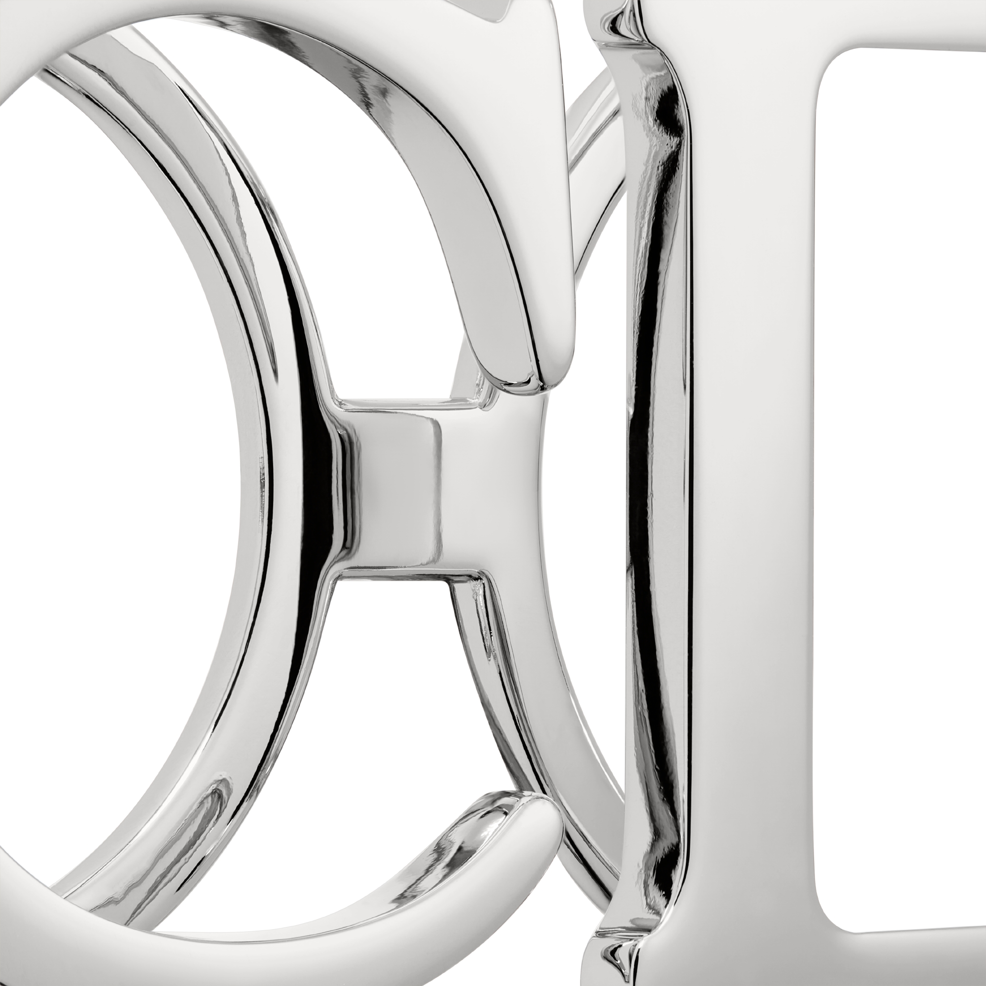 CD Belt Buckle Palladium-Finish Brass, 35 MM E09