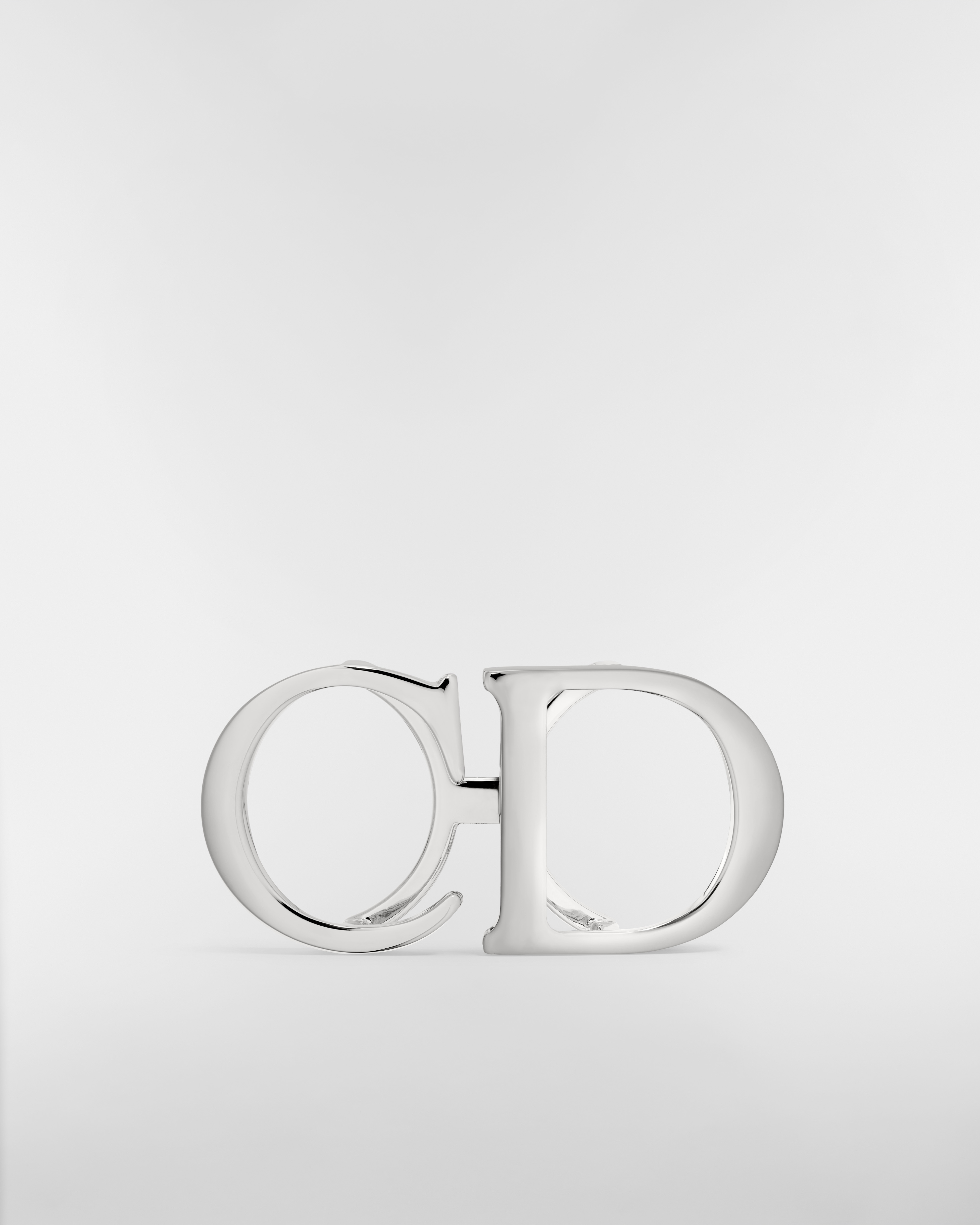 CD Belt Buckle Palladium-Finish Brass, 35 MM E01