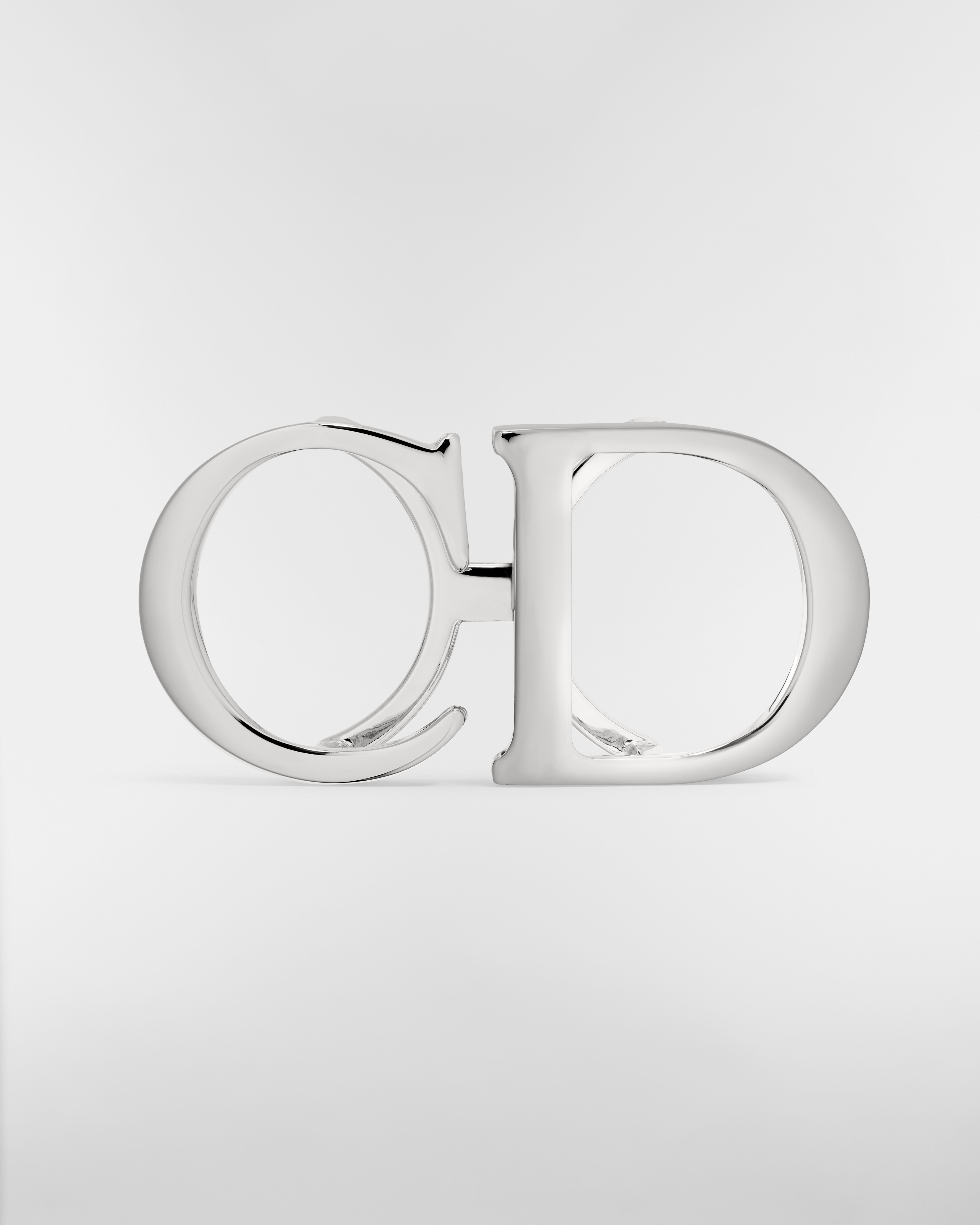 CD Belt Buckle Palladium-Finish Brass, 35 MM E01