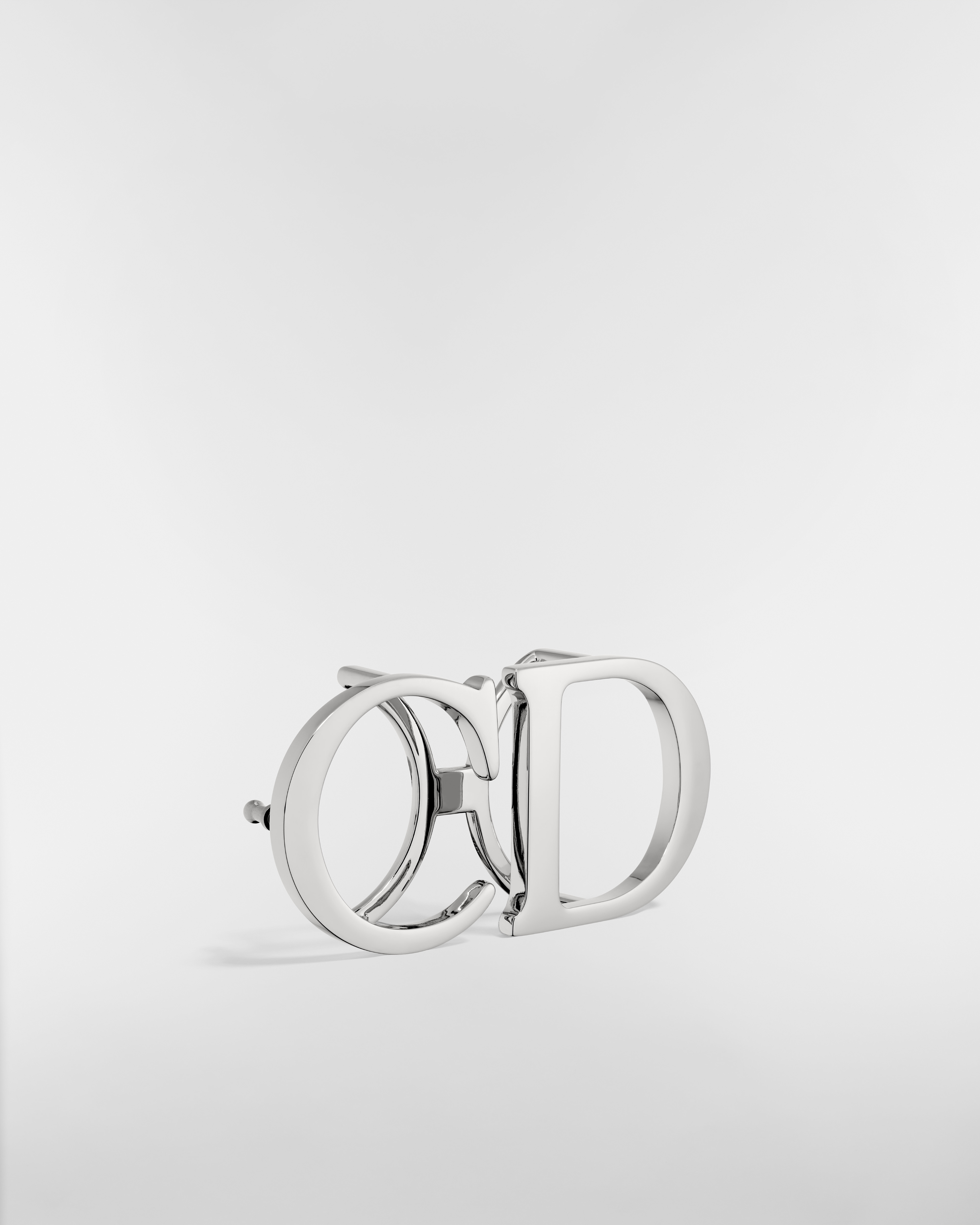 CD Belt Buckle Palladium-Finish Brass, 35 MM E03