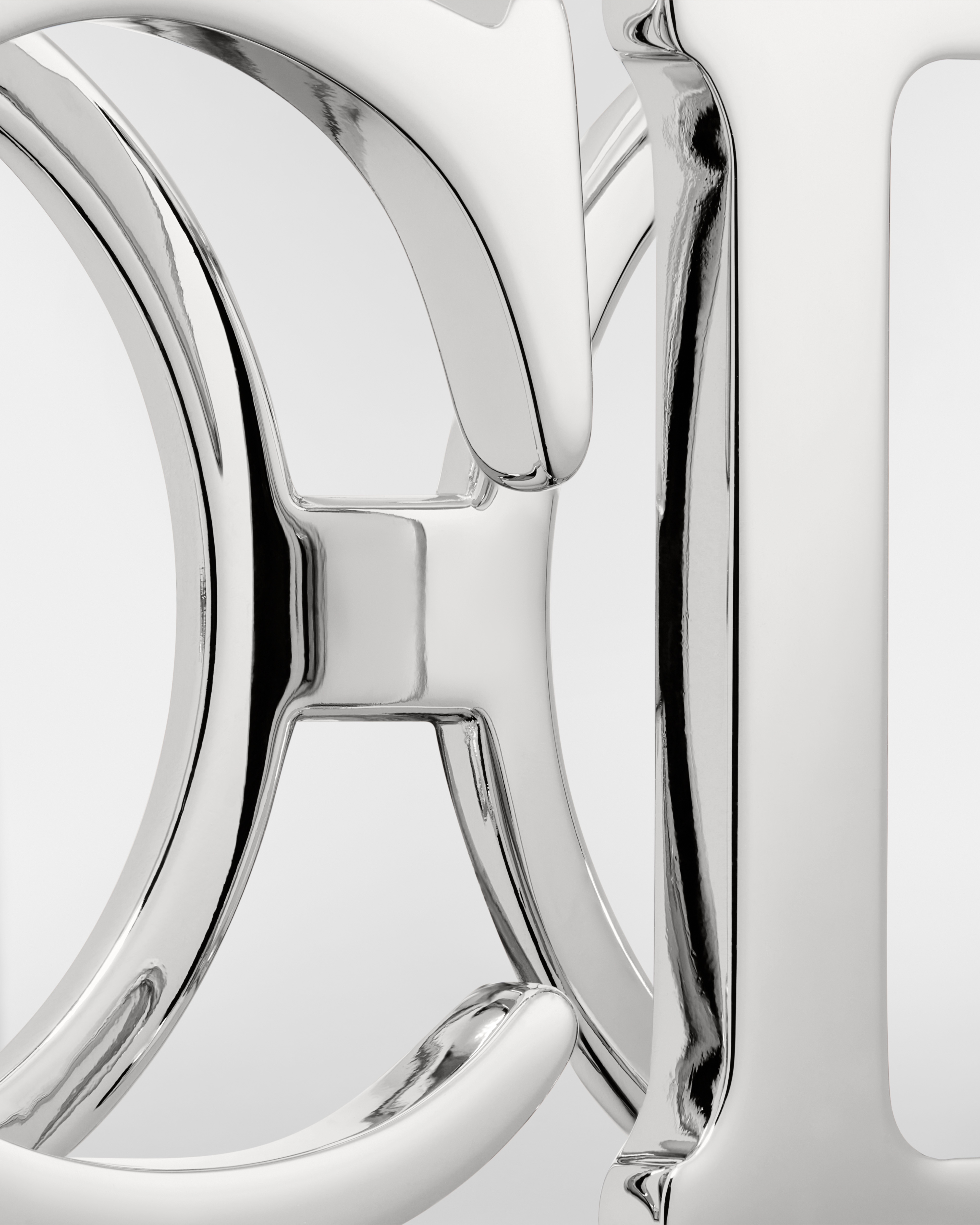 Boucle de ceinture CD Laiton finition palladium, 35 mm E09