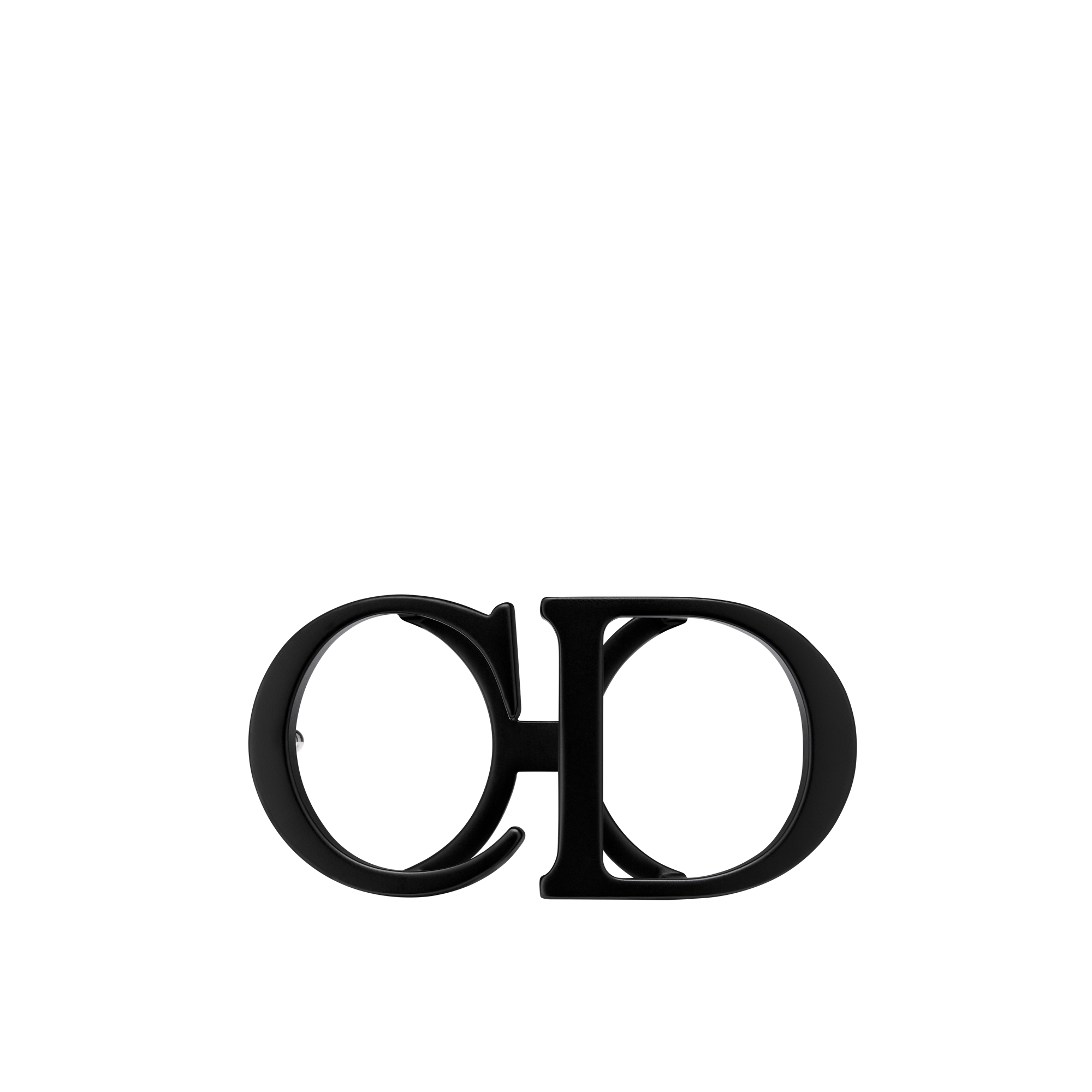 CD Belt Buckle Black Lacquer-Finish Brass, 35 MM | DIOR