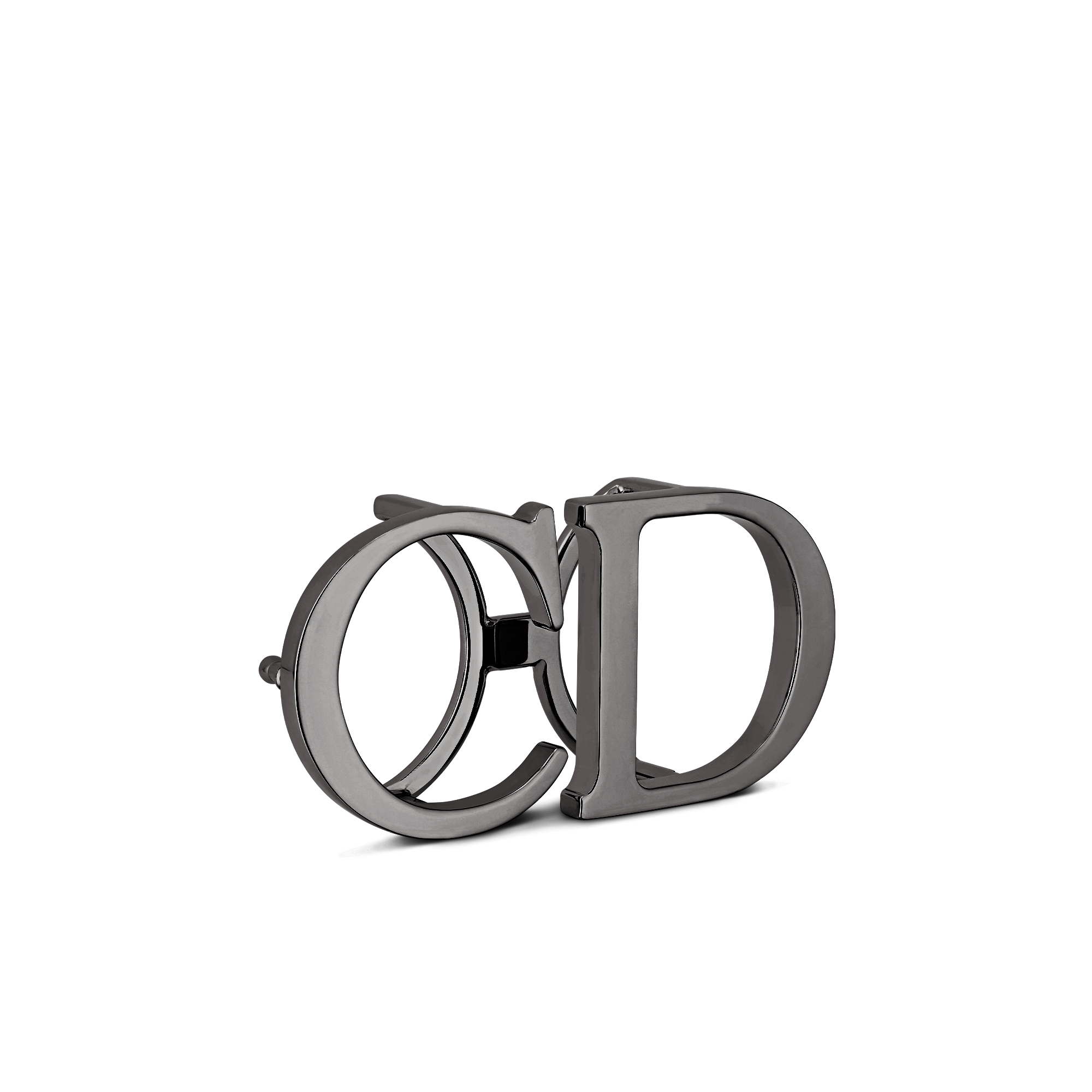 CD Belt Buckle Ruthenium-Finish Brass, 35 MM E03