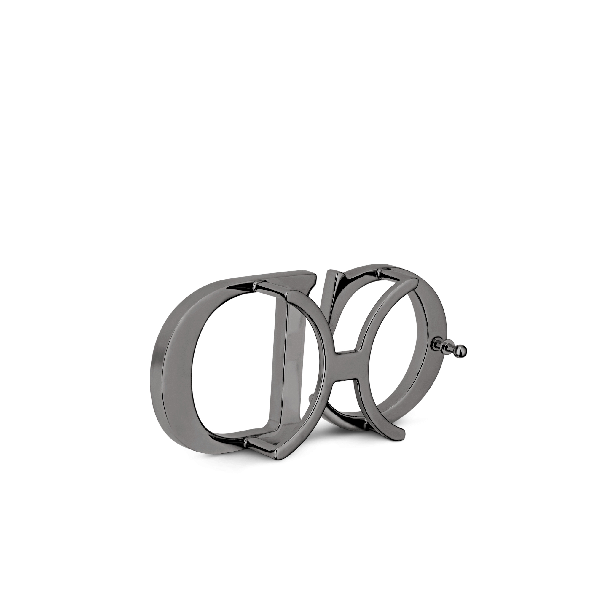 CD Belt Buckle Ruthenium-Finish Brass, 35 MM E05