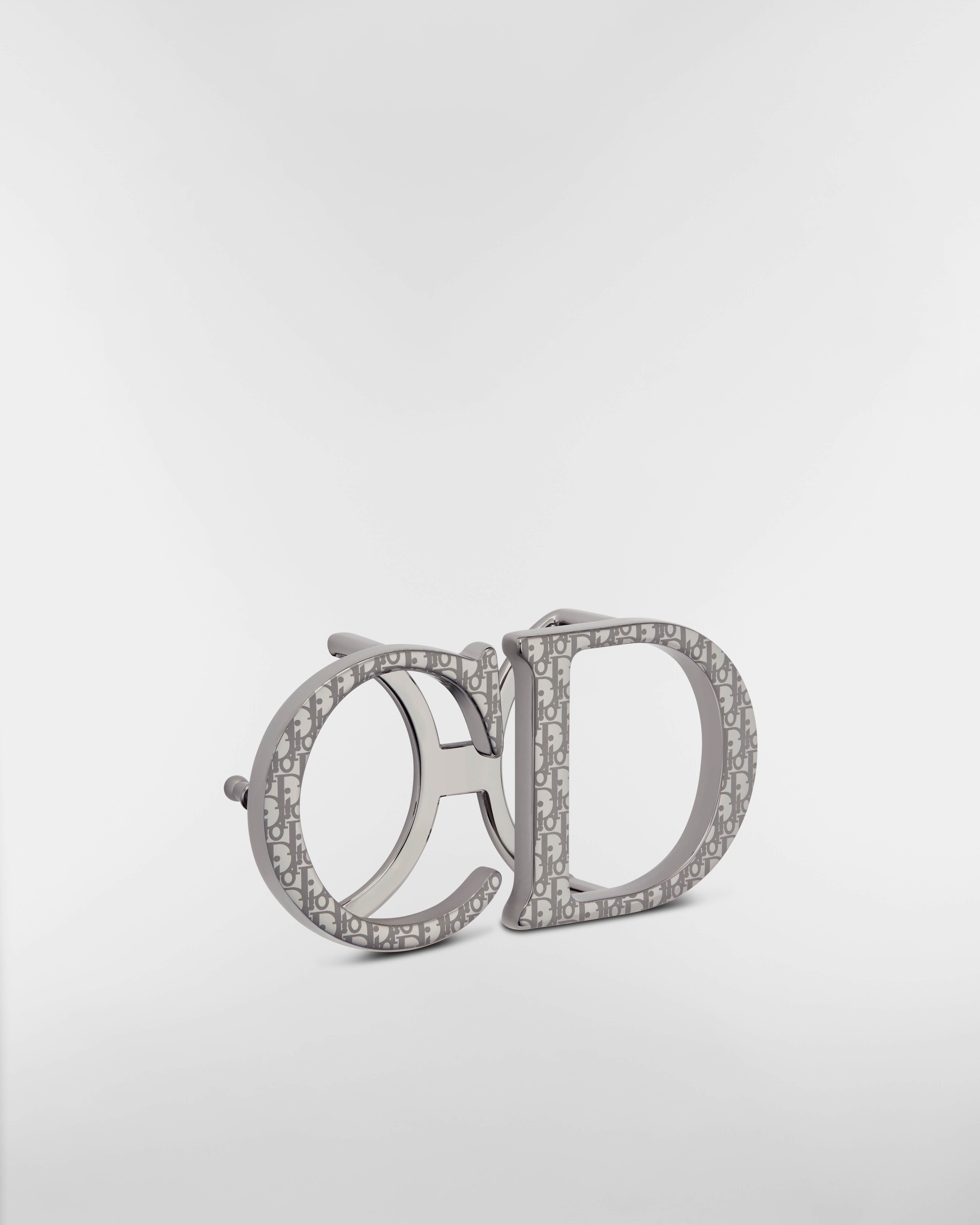 CD Belt Buckle Dior Oblique Ruthenium-Finish Brass, 35 MM E03