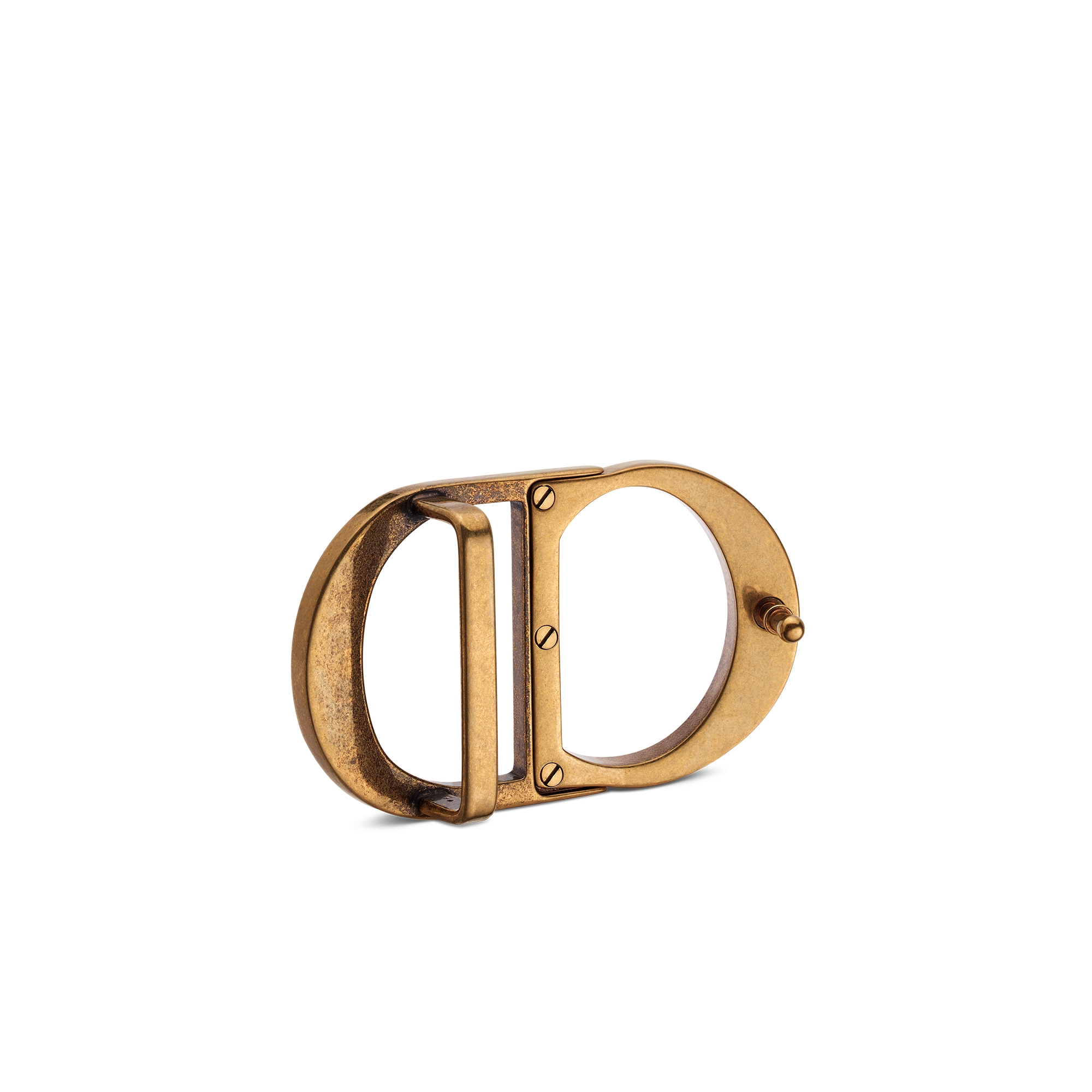 หัวเข็มขัด CD Icon ทองเหลืองเคลือบสีทองแอนทีค, 35 มม. E05