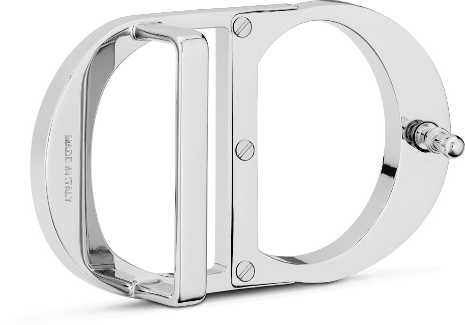 CD Icon Belt Buckle Three quarter back view