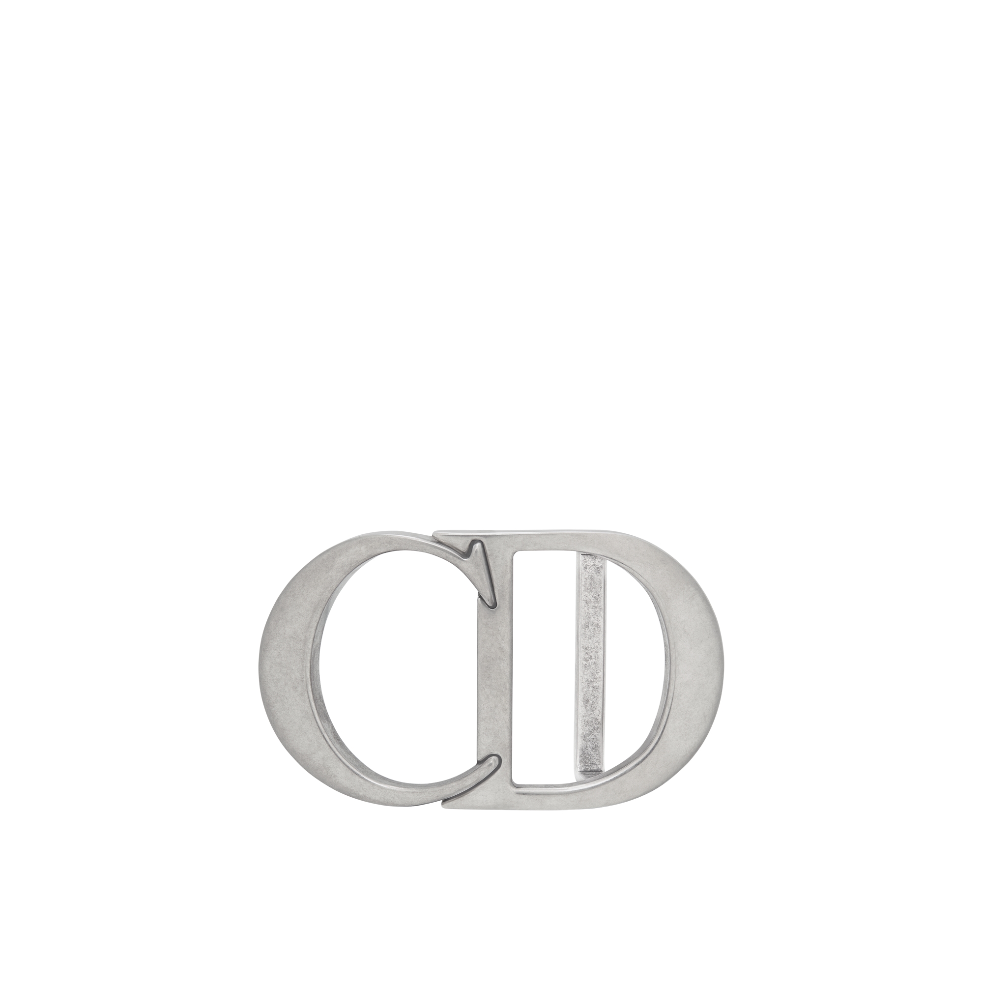 CD Icon Belt Buckle Antique Silver-Finish Brass, 35 MM E01