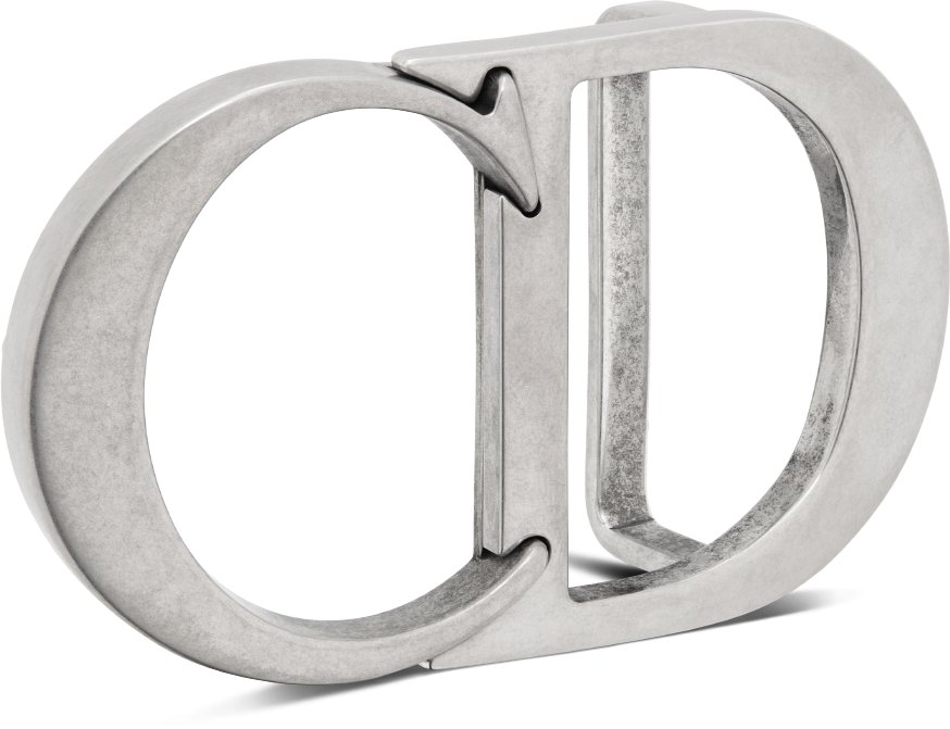 CD Icon Belt Buckle Three quarter closed view