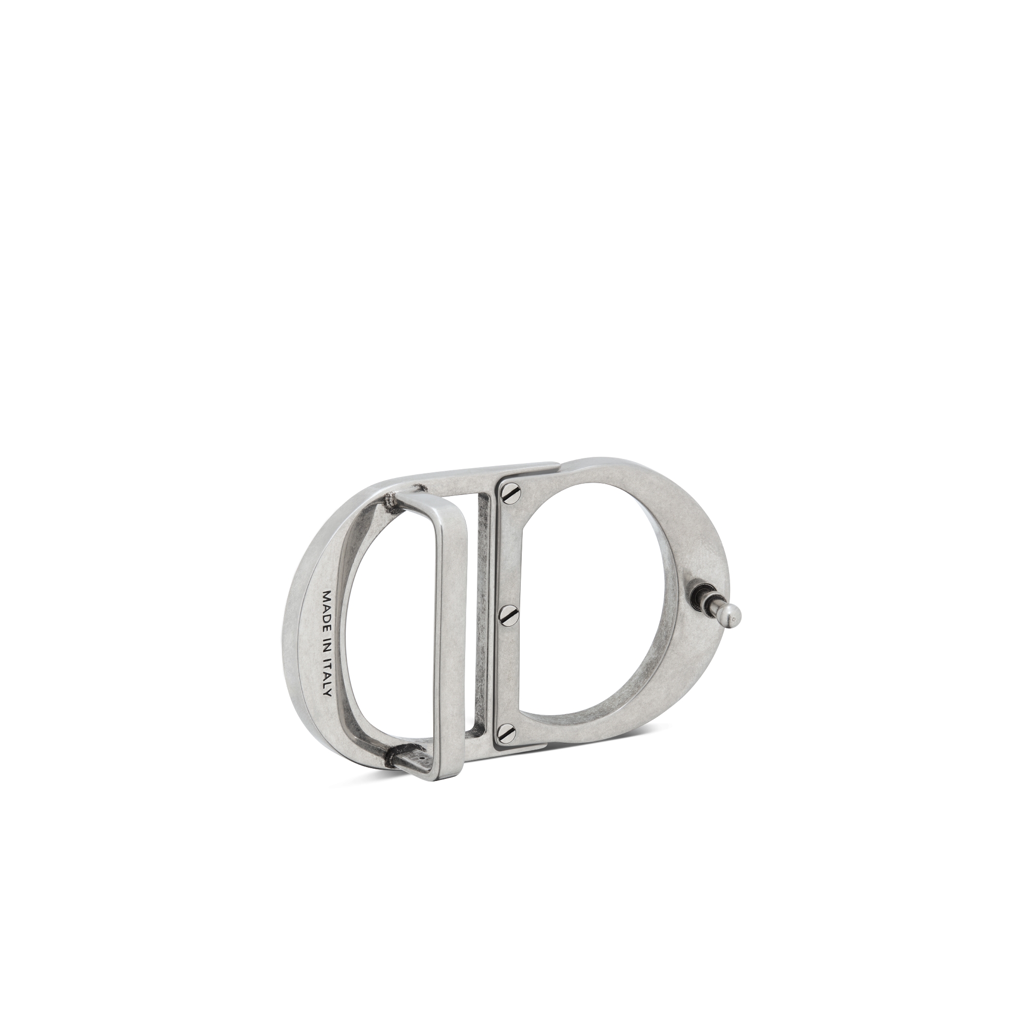 Boucle de ceinture CD Icon Laiton vieilli finition argentée, 35 mm E05