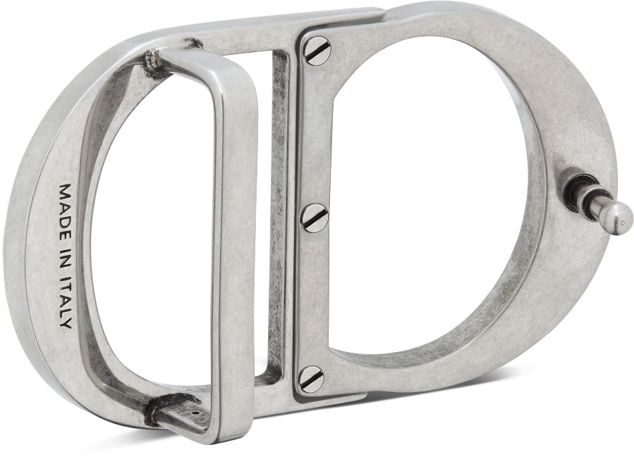 CD Icon Belt Buckle Three quarter back view