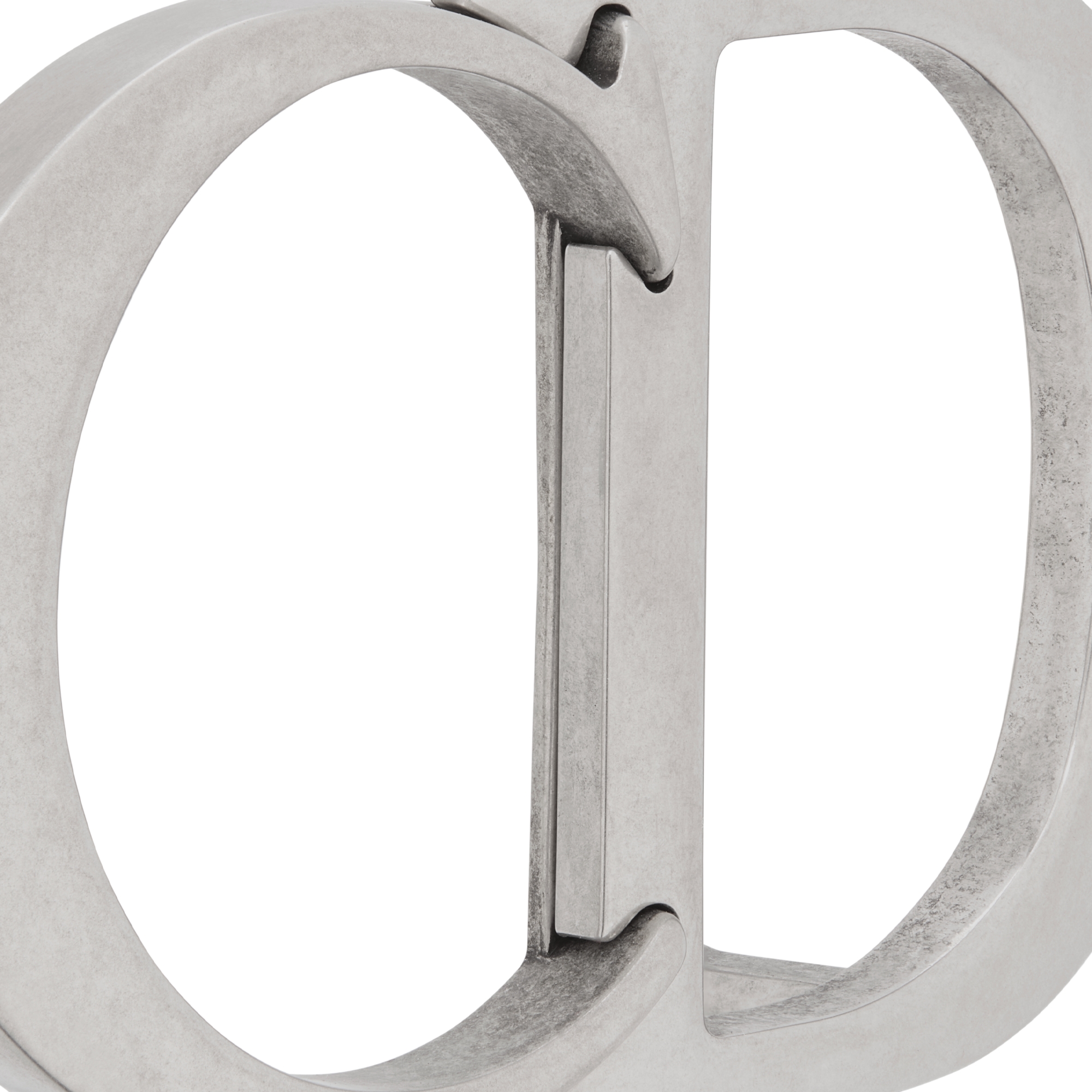 Boucle de ceinture CD Icon Laiton vieilli finition argentée, 35 mm E09