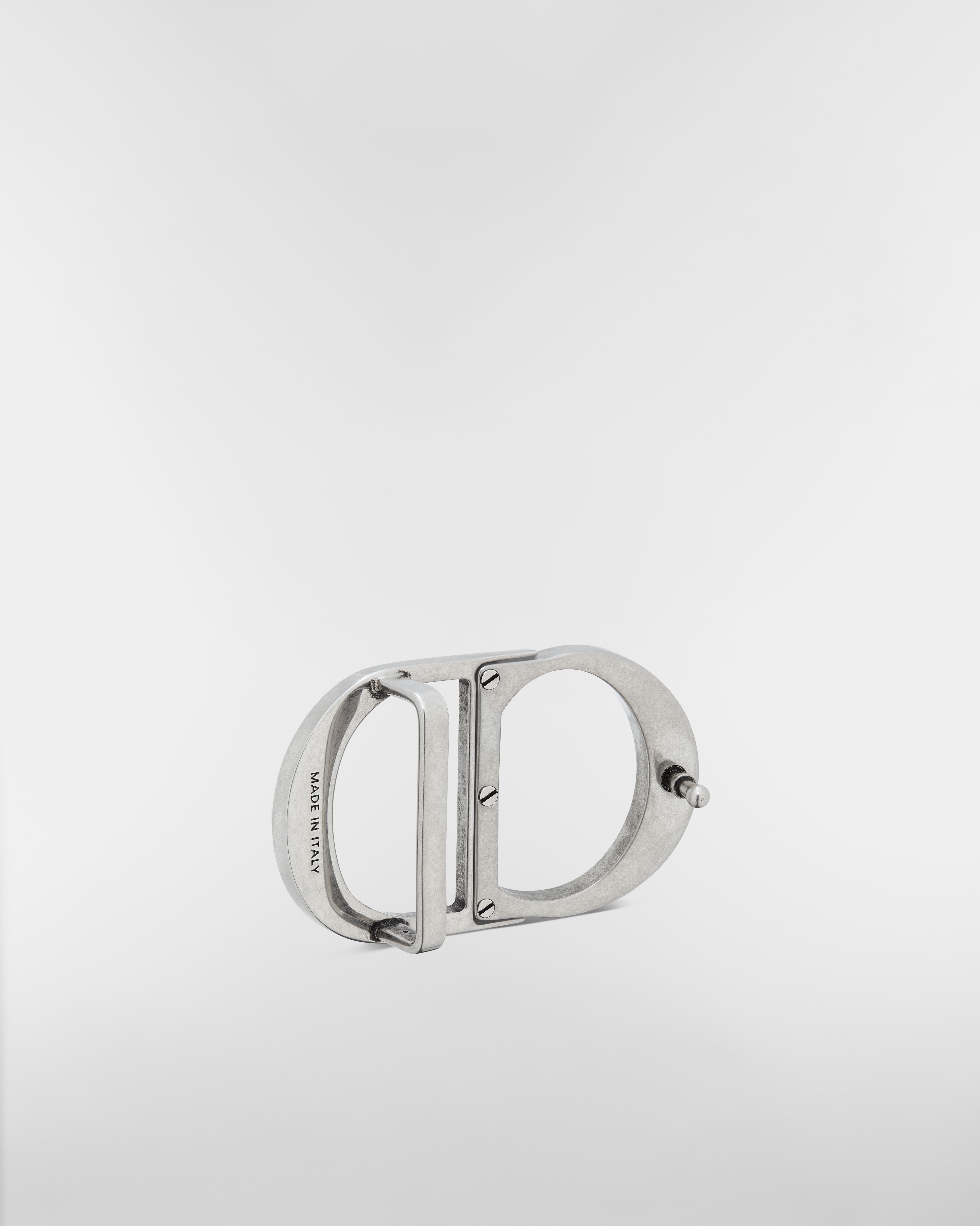 CD Icon Belt Buckle Antique Silver-Finish Brass, 35 MM E05