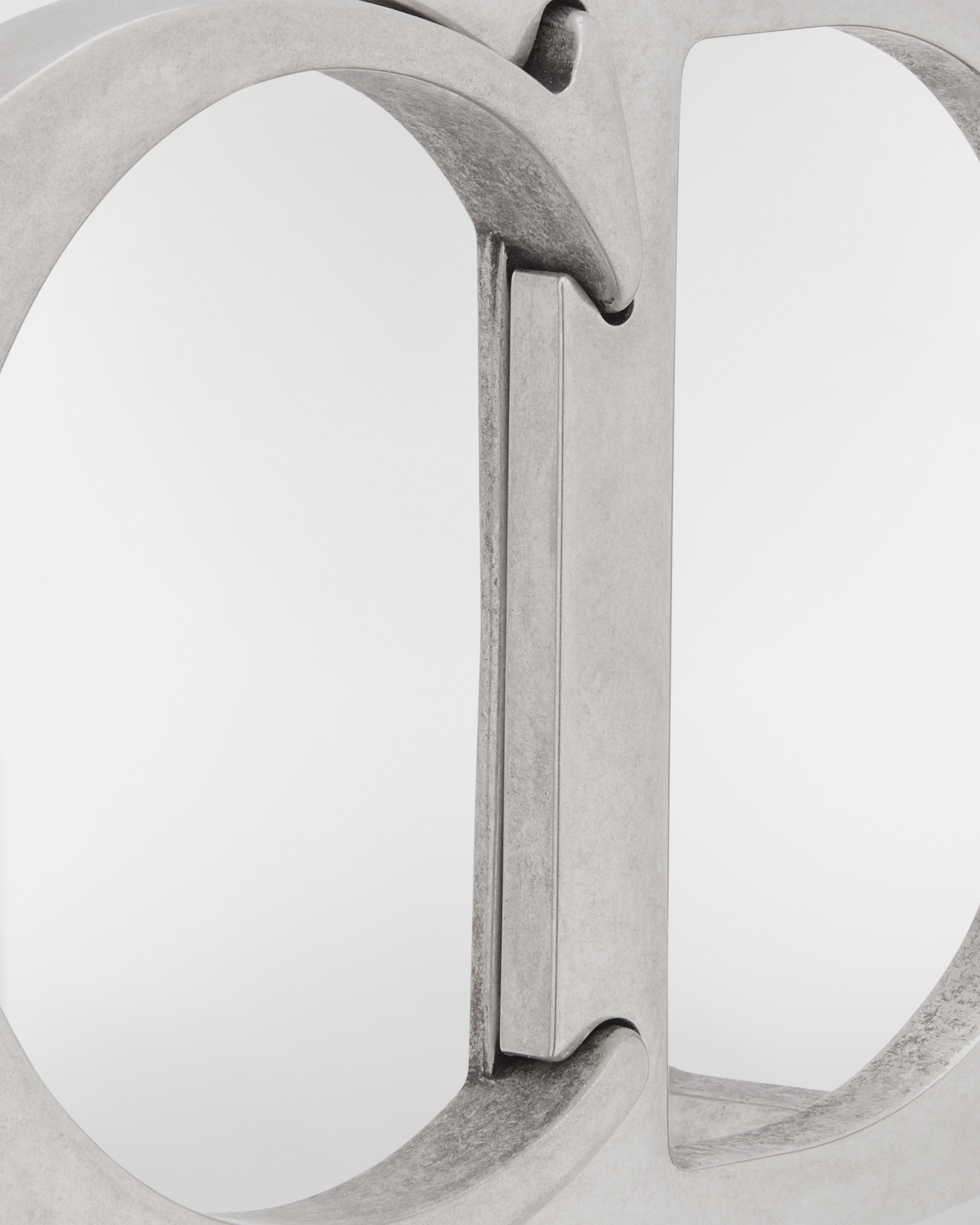 CD Icon Belt Buckle Antique Silver-Finish Brass, 35 MM E09