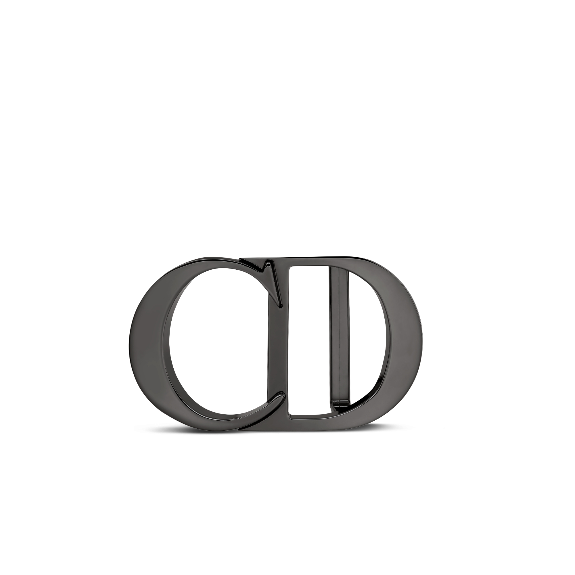 CD Icon Belt Buckle Ruthenium-Finish Brass, 35 MM E01