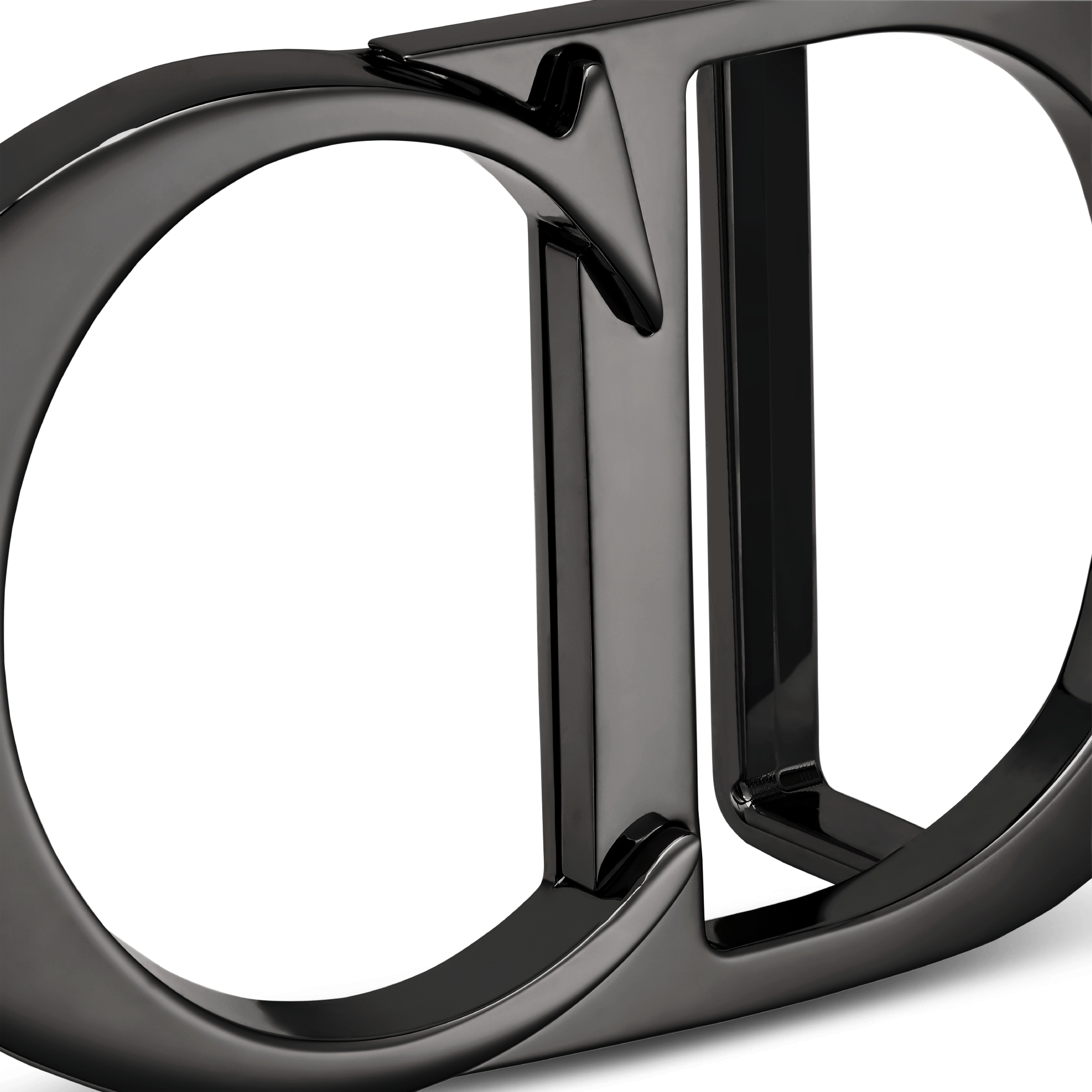 CD Icon Belt Buckle Ruthenium-Finish Brass, 35 MM E09