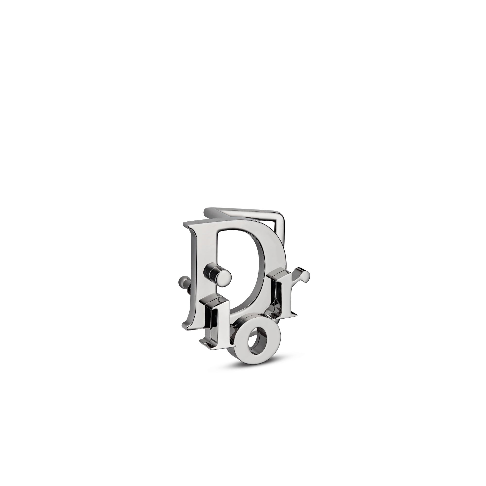 Dior Oblique Belt Buckle Palladium-Finish Brass, 35 MM E03