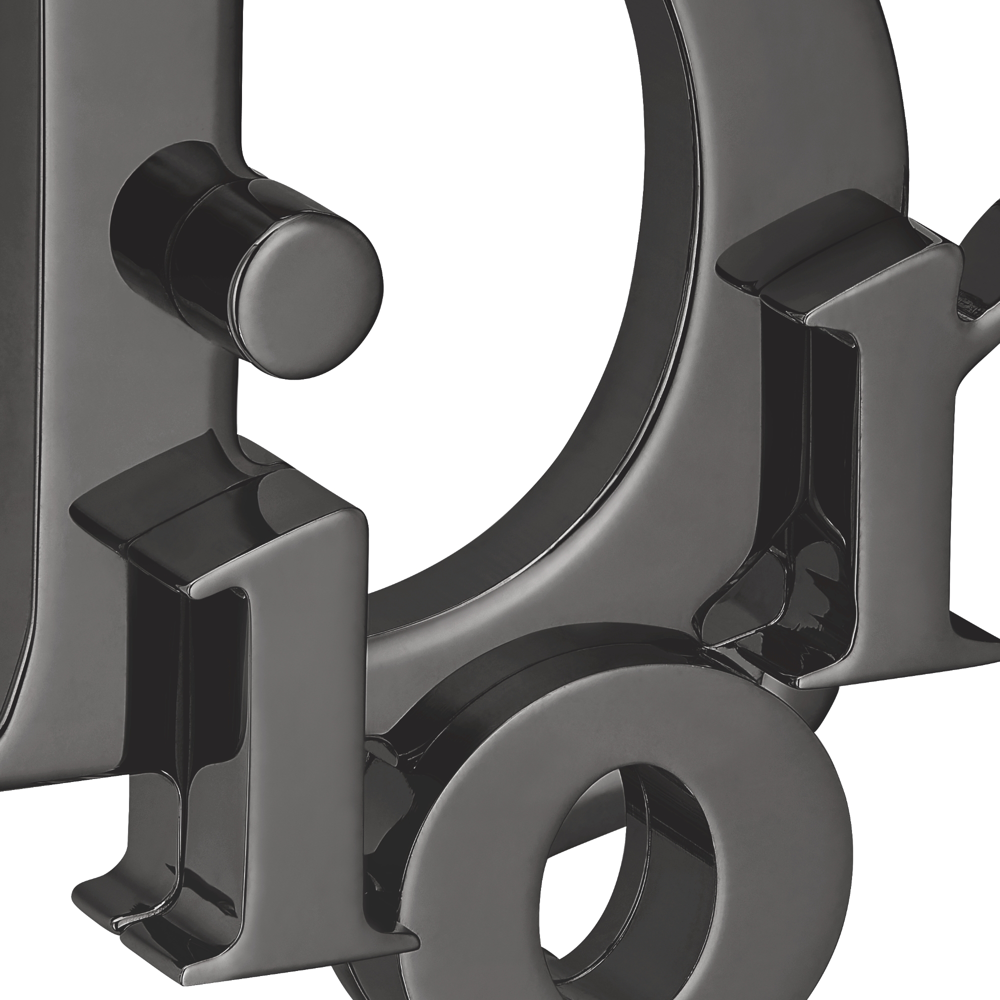 Dior Oblique Belt Buckle Ruthenium-Finish Brass, 35 MM E09