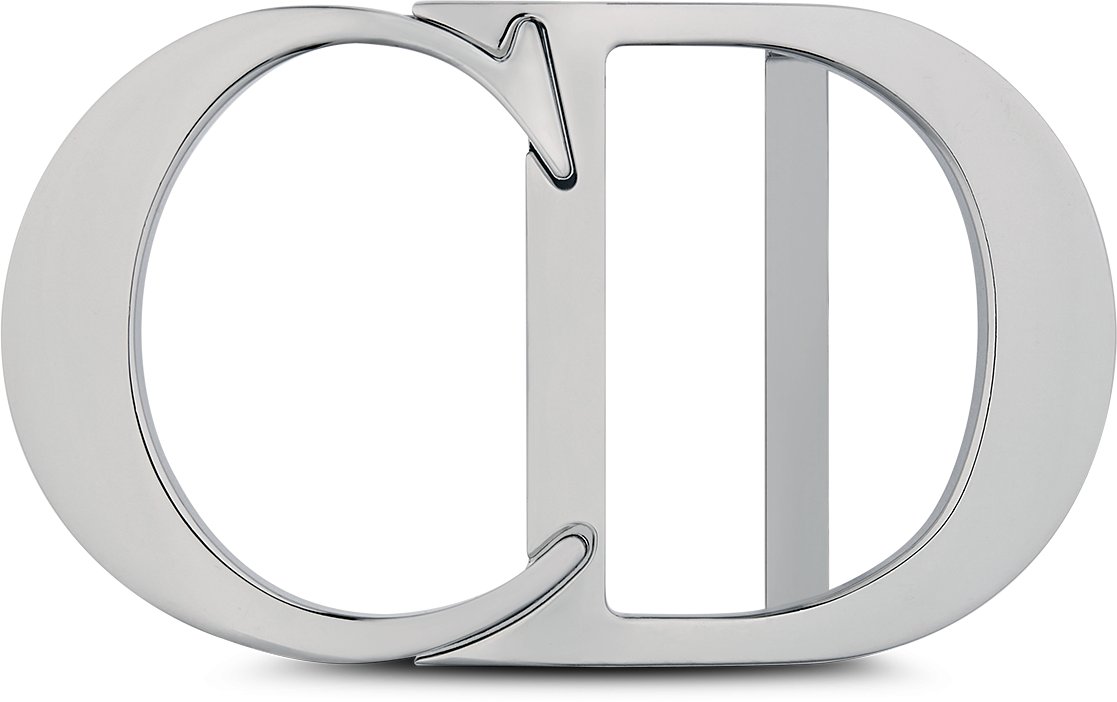 CD Icon Dior Oblique Cosmo Belt Buckle Black Matte Lacquer