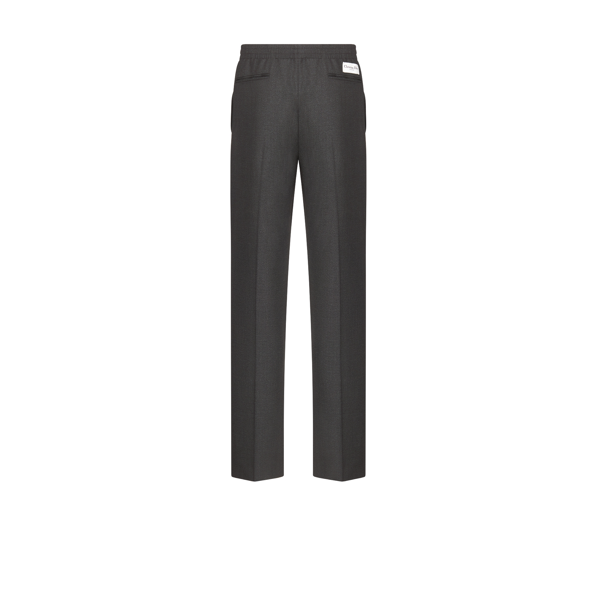 Tailored Track Pants with Christian Dior Couture Tag Anthracite Gray Virgin Wool E08
