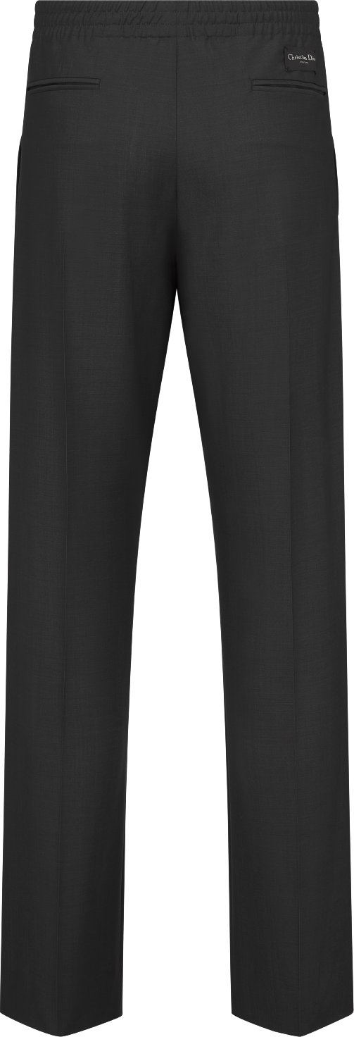 Tailored Track Pants with Christian Dior Couture Tag Gray Virgin Wool and Mohair DIOR