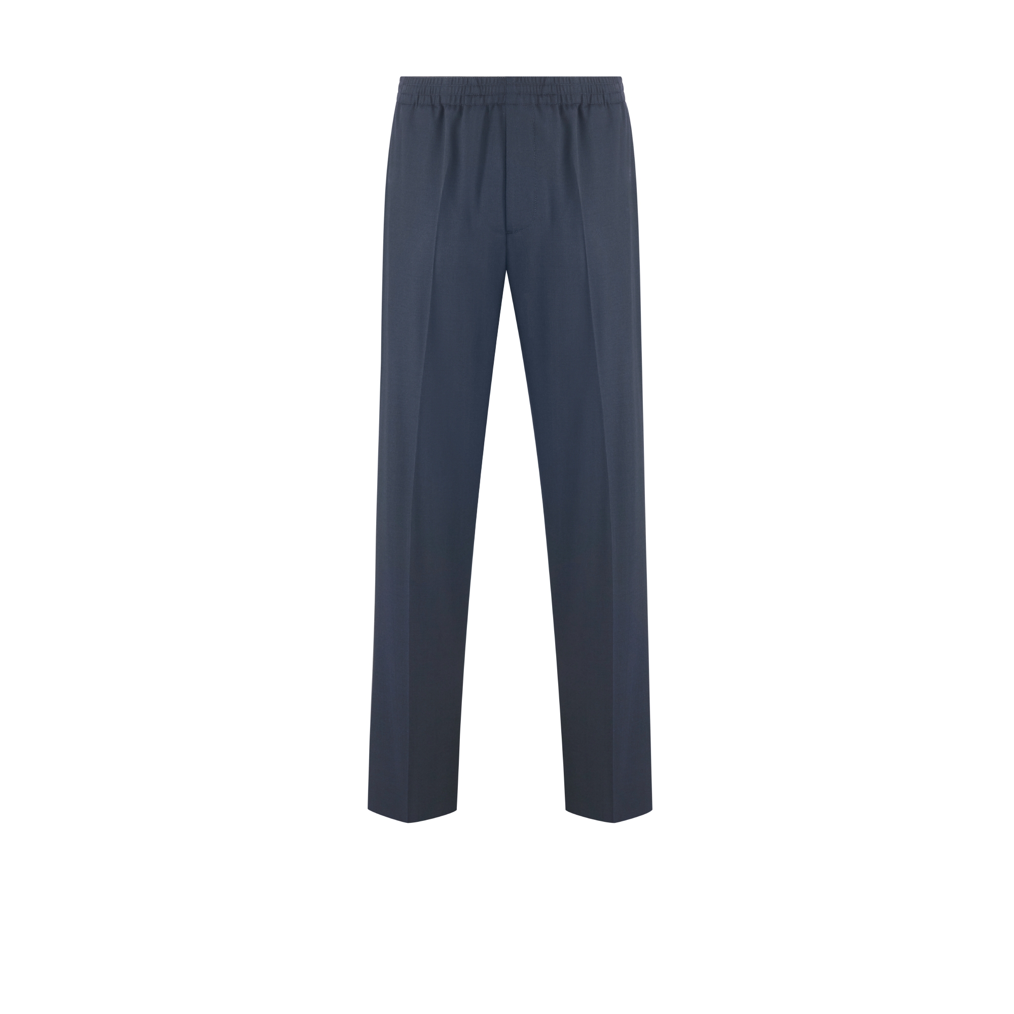 Tailored Track Pants Navy Blue Virgin Wool Blend E01