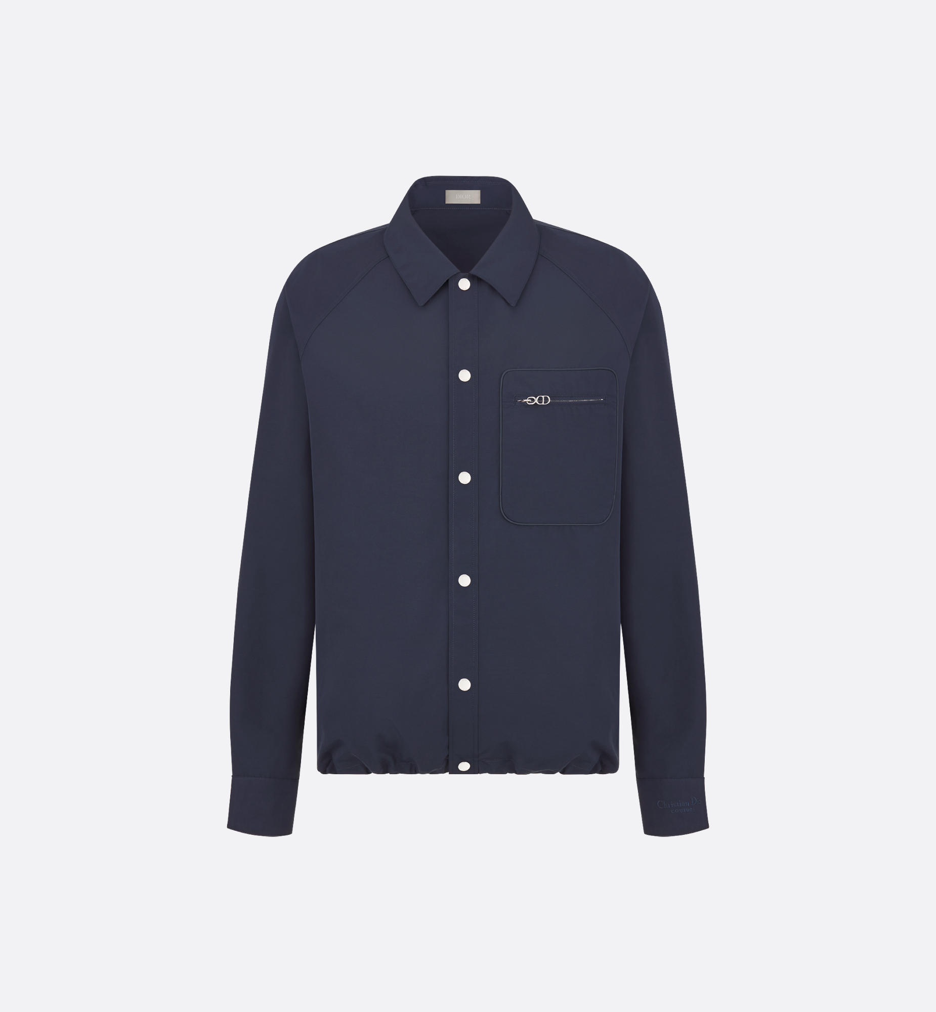 Christian Dior Couture Embroidered Shirt Blue Cotton-Blend Christian Dior Couture Embroidered Shirt Blue Cotton-Blend