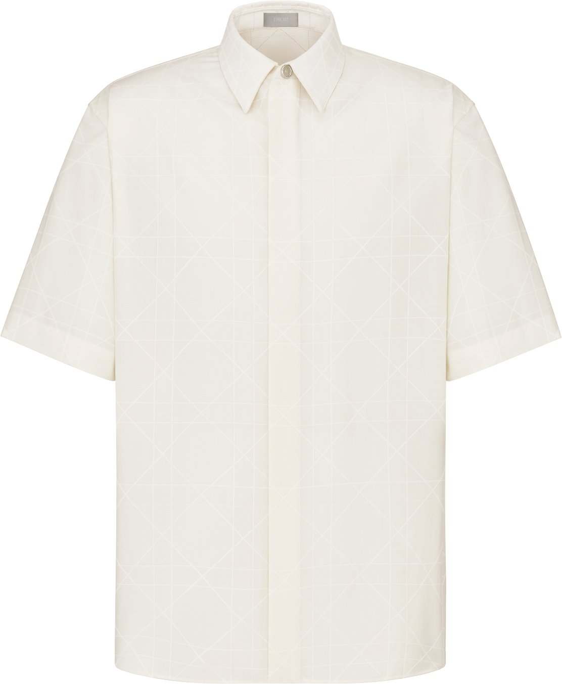 Camisa Dior Icons de manga corta Mezcla de seda blanca DIOR