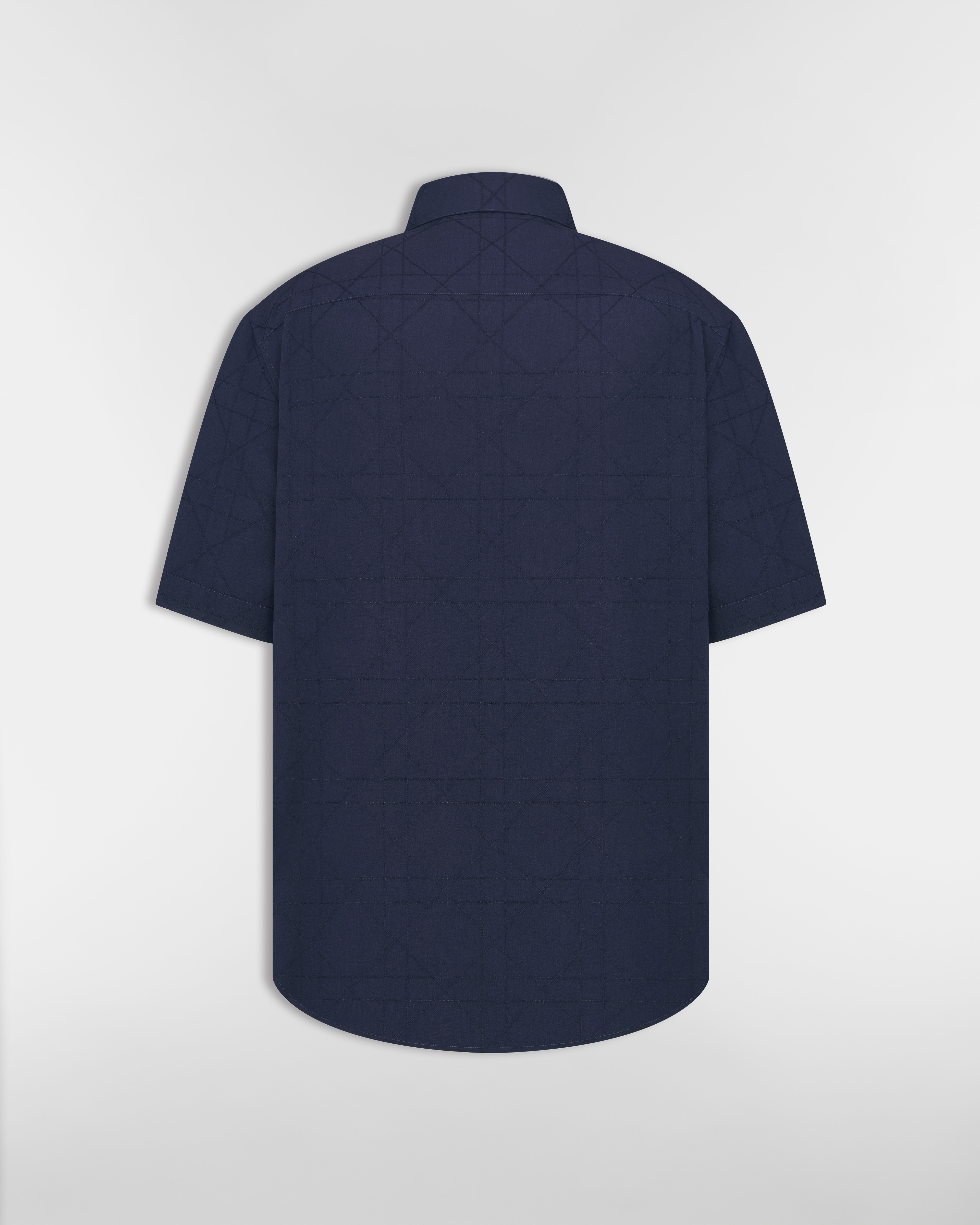 Dior Icons 短袖襯衫 藍色絲綢混紡 E08