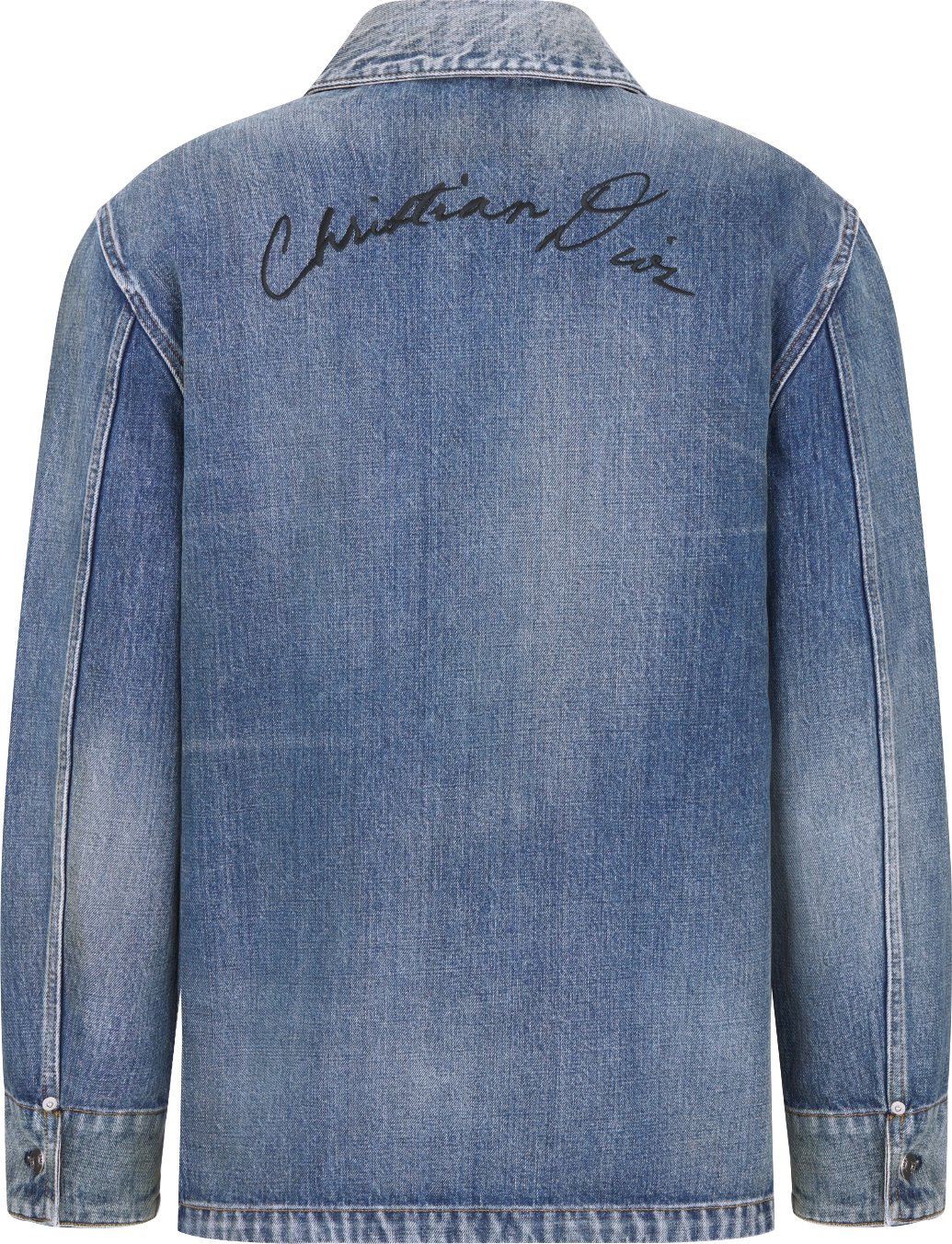 Lily of the Valley Overshirt Blue Cotton Twill DIOR