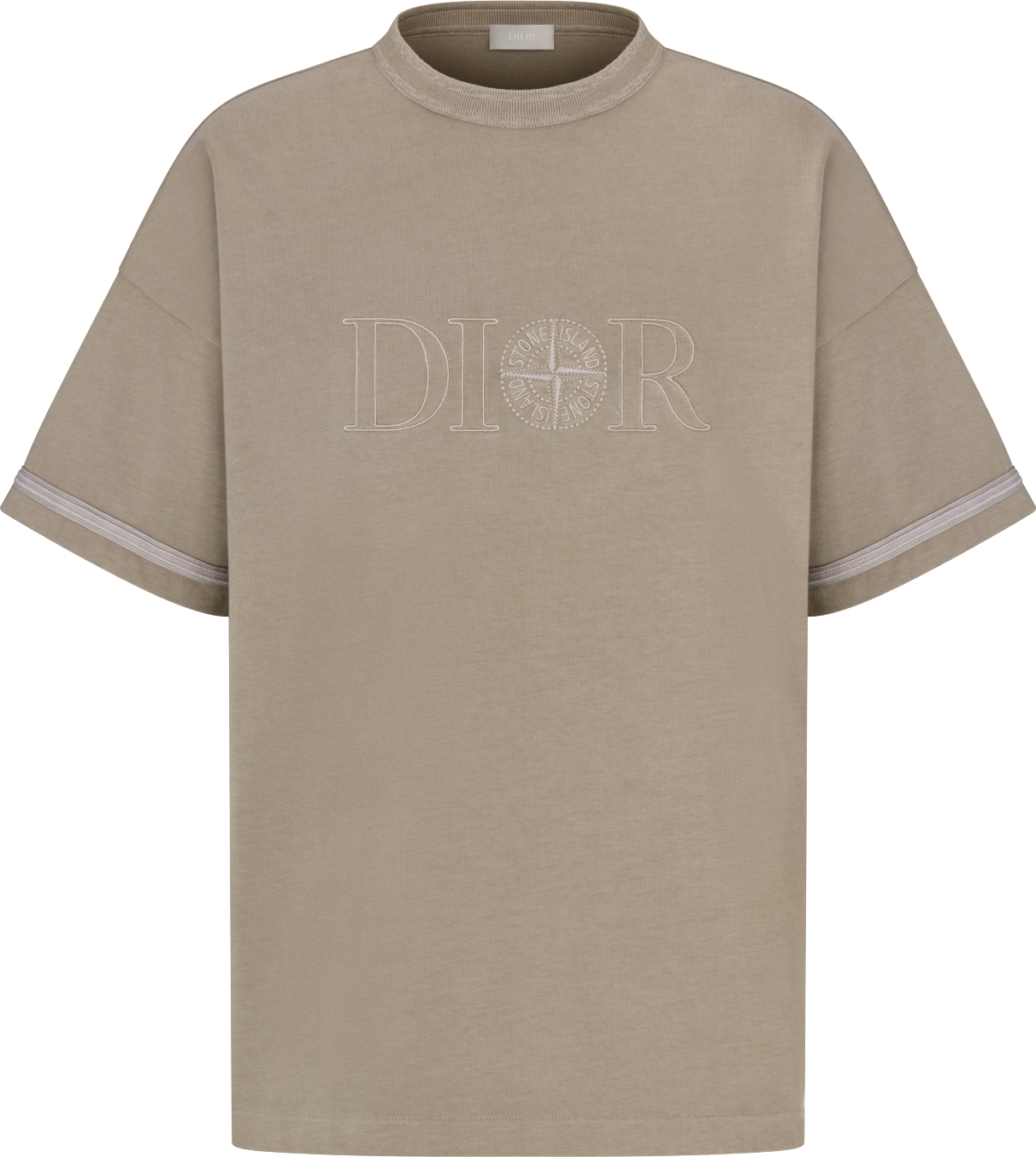 DIOR AND STONE ISLAND T Shirt Oversized Fit Blue Cotton Jersey DIOR