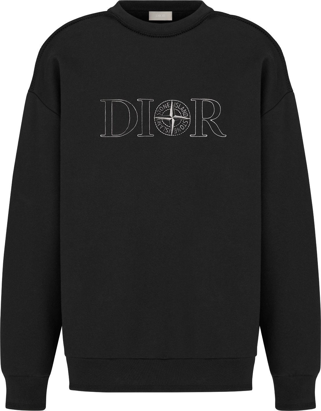 Felpa DIOR AND STONE ISLAND Cotone felpato nero DIOR