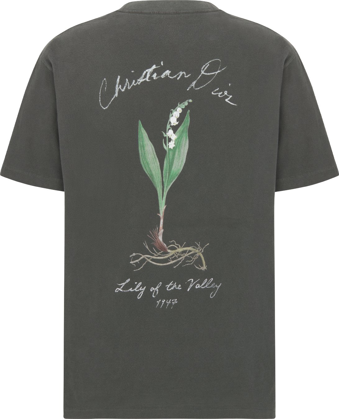 Handwritten Christian Dior Relaxed Fit T Shirt Gray Cotton Jersey DIOR