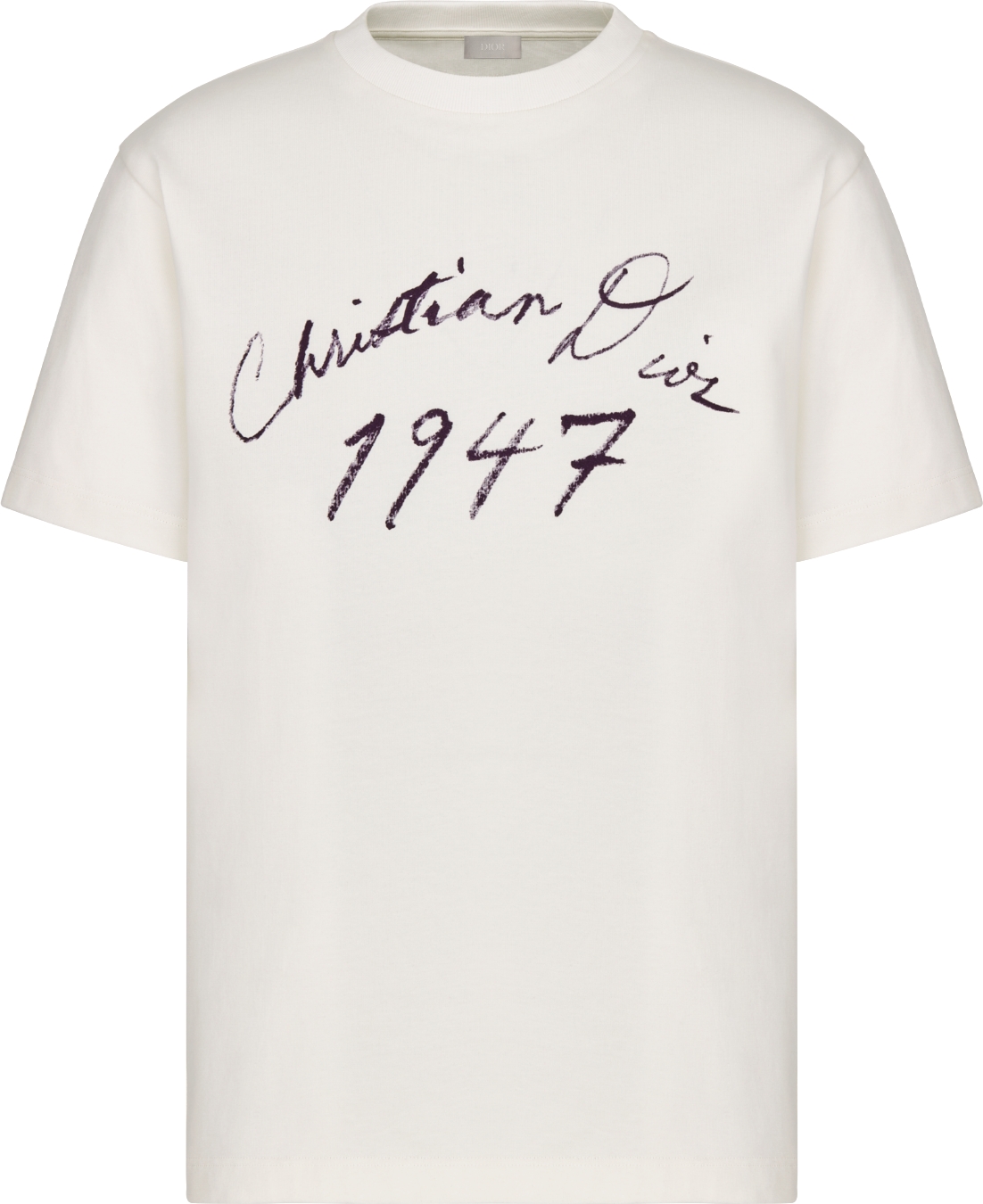 DIOR Handwritten Christian Dior Relaxed Fit T Shirt White Cotton Jersey Size M Men