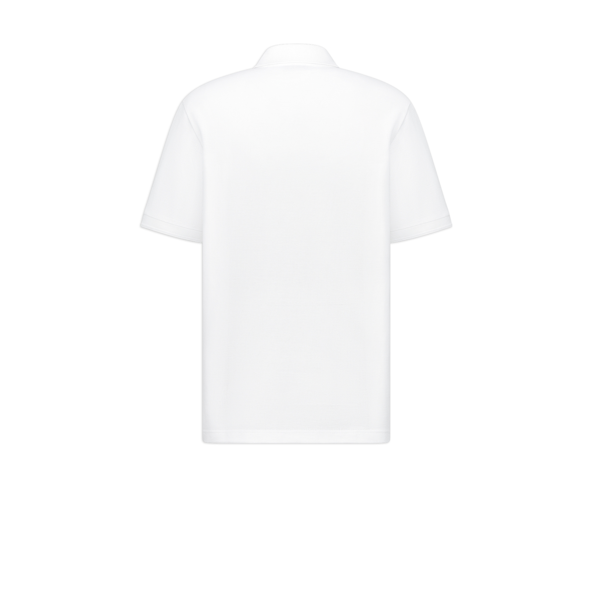 Dior Icons Polo Shirt White Cotton and Silk Piqué E08