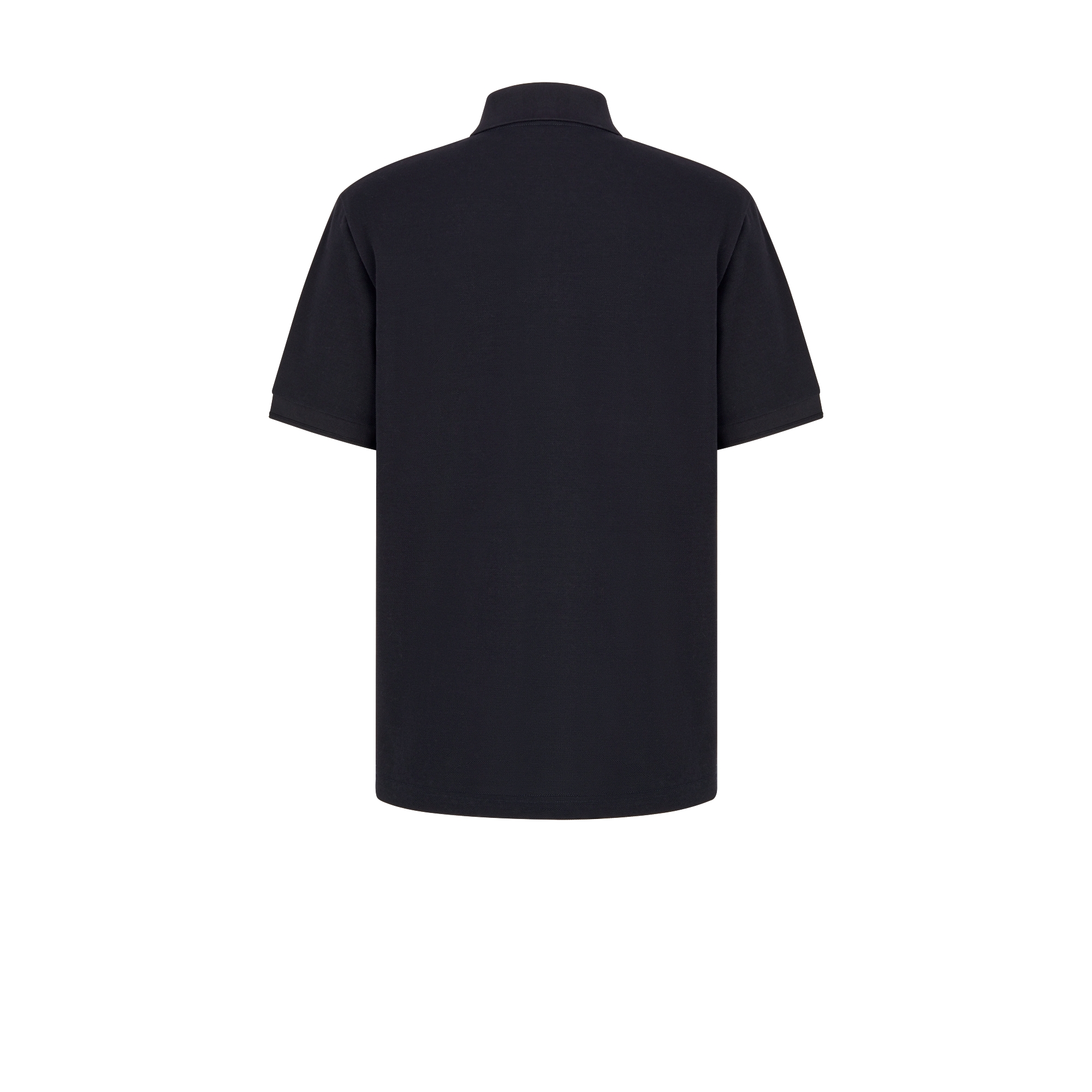 Dior Icons Polo Shirt Navy Blue Cotton and Silk Piqué E08
