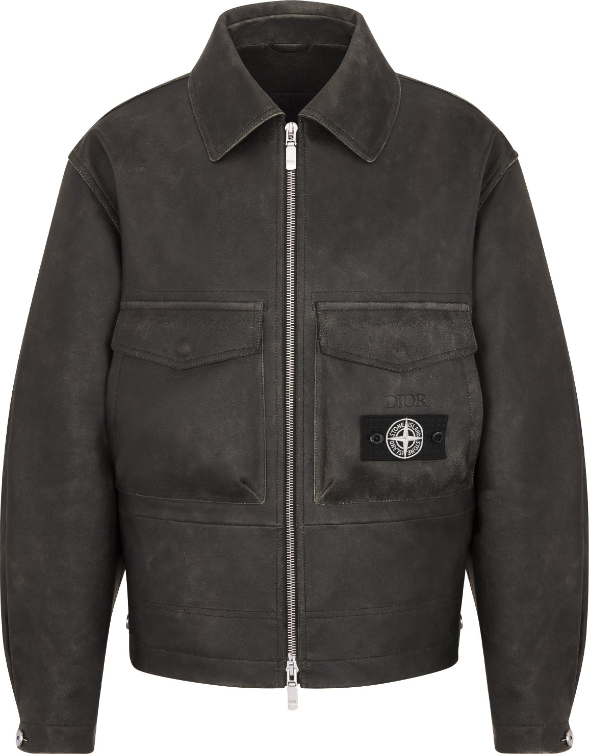 DIOR AND STONE ISLAND Jacket Black Napa Lambskin DIOR