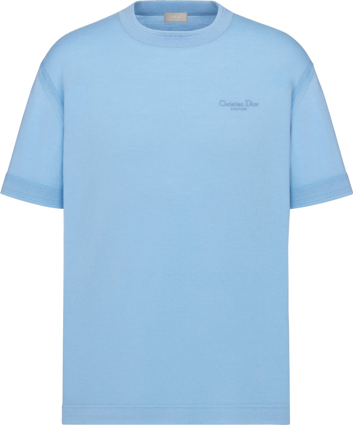 Christian Dior Couture T Shirt Gray Virgin Wool Jersey DIOR