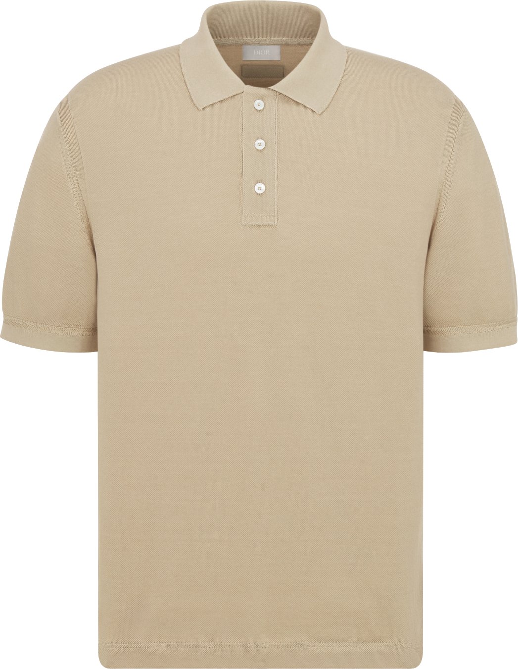 Dior Icons Polo Shirt White Cotton Pique and Silk DIOR