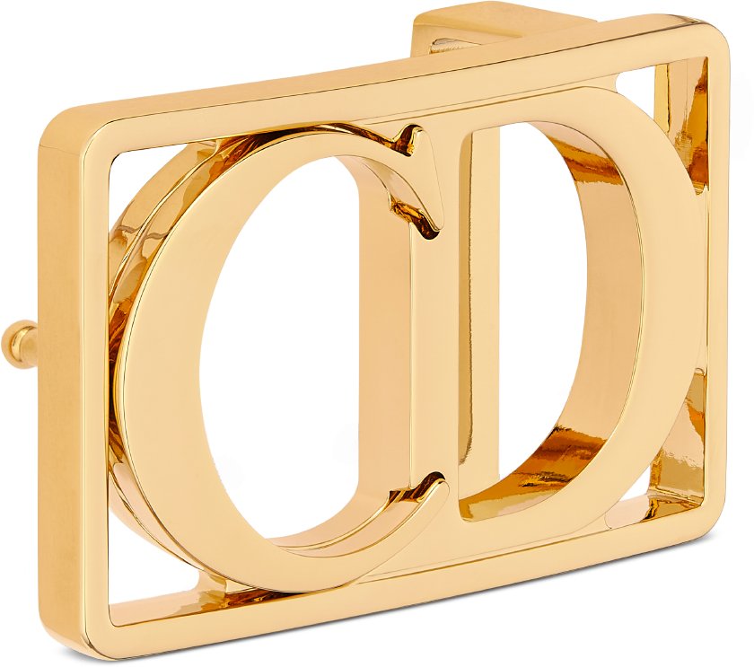 CD Icon Belt Buckle Three quarter closed view